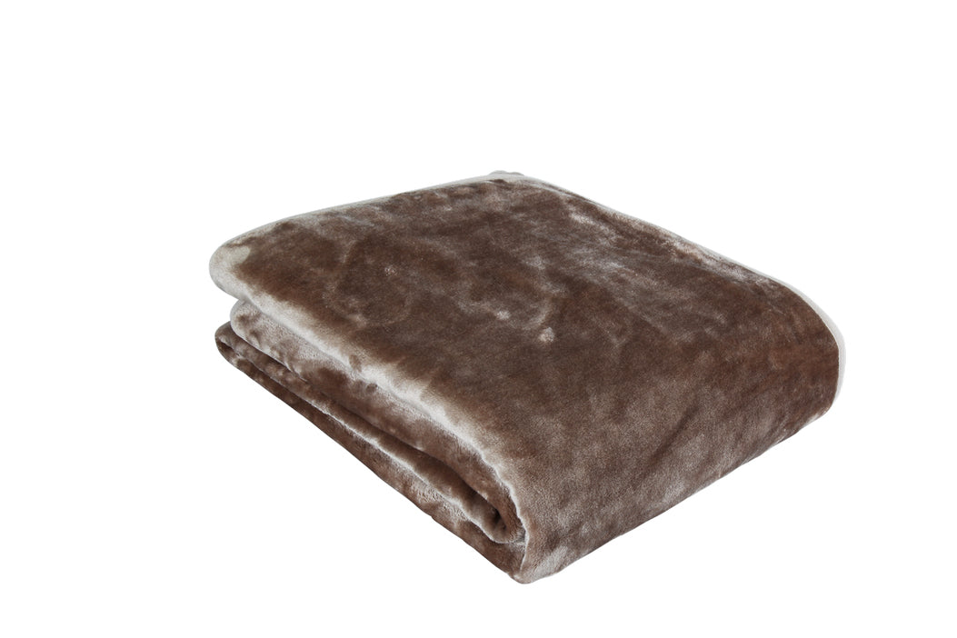 Eskimo Wohndecke Cashmina – 150 × 200 cm, Micro-Polyester, Taupe