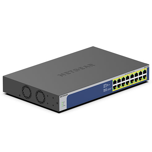 NETGEAR GS516PP – Unmanaged Switch – 16× 1G, PoE+, PoE-Budget 260 W, 19"