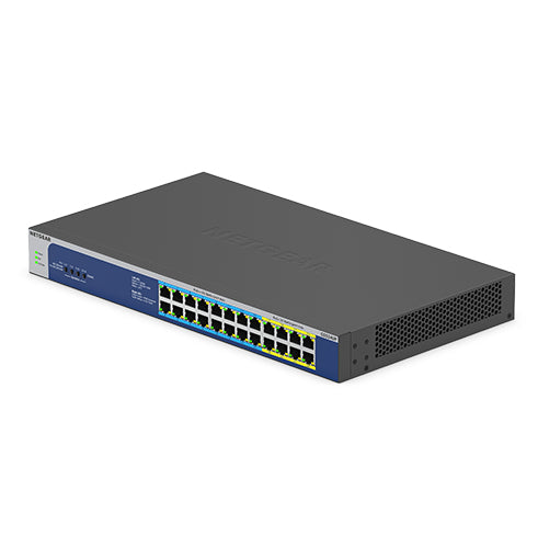 NETGEAR GS524UP – Unmanaged Switch – 24× 1G, PoE+, PoE-Budget 480 W, Rack-Einbau
