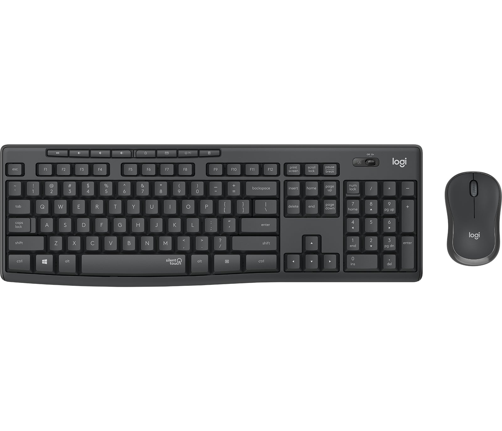 Logitech MK295 – Tastatur, kabellos (2,4 GHz), Hebräisch-Layout – für Windows & ChromeOS