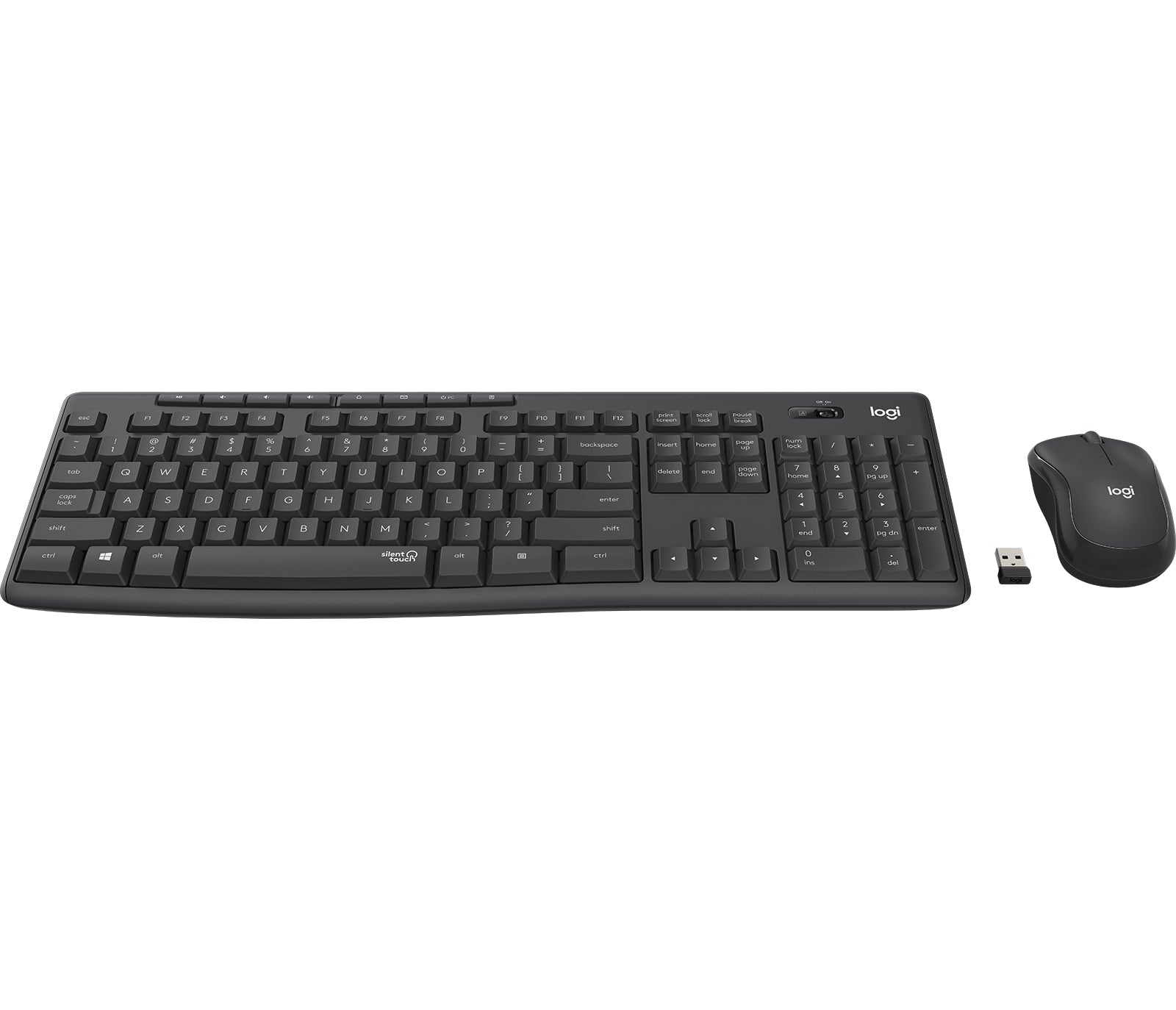 Logitech MK295 – Tastatur, kabellos, DE-Layout (DE), Grau