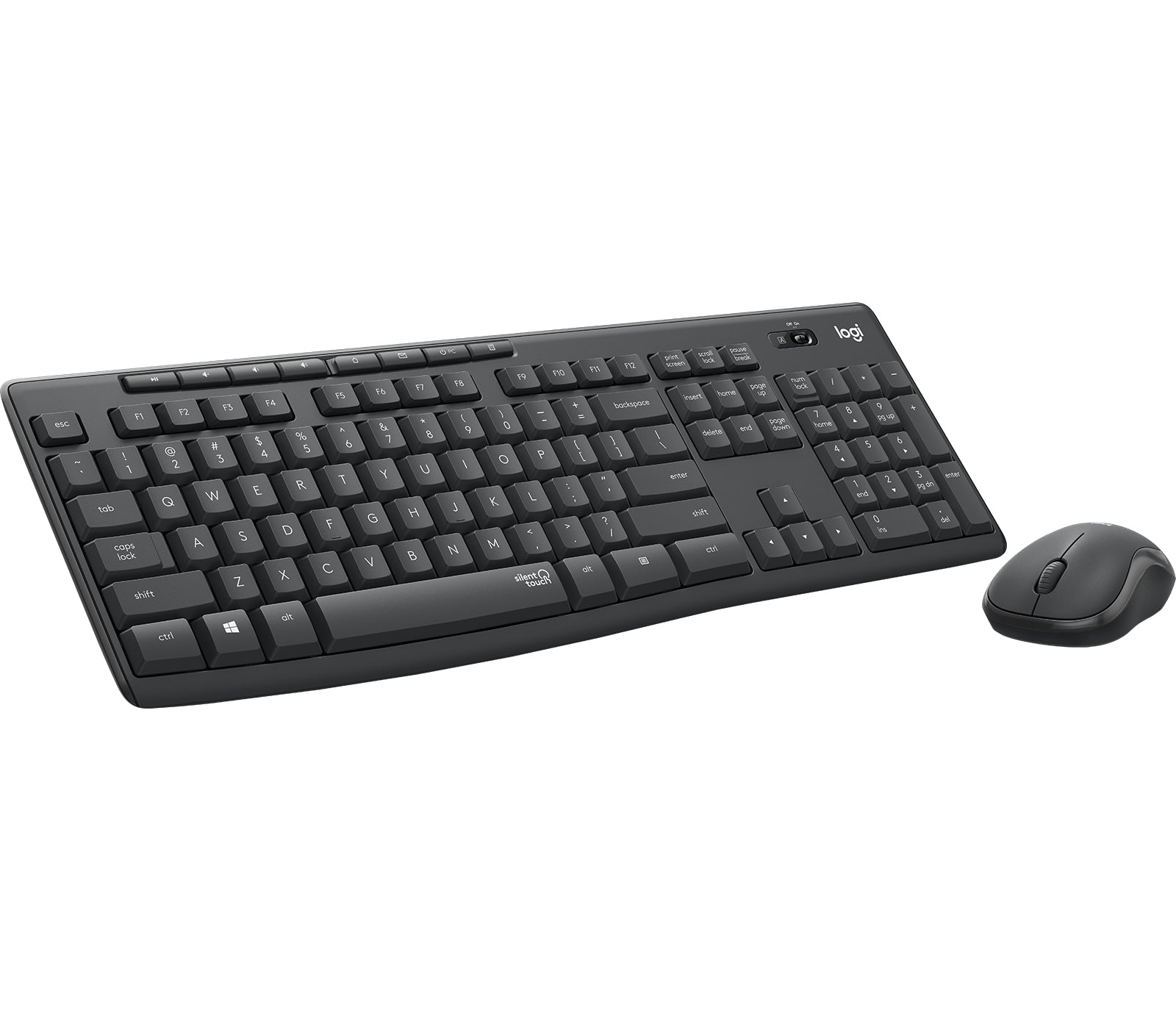 Logitech MK295 – Tastatur, kabellos, DE-Layout (DE), Grau