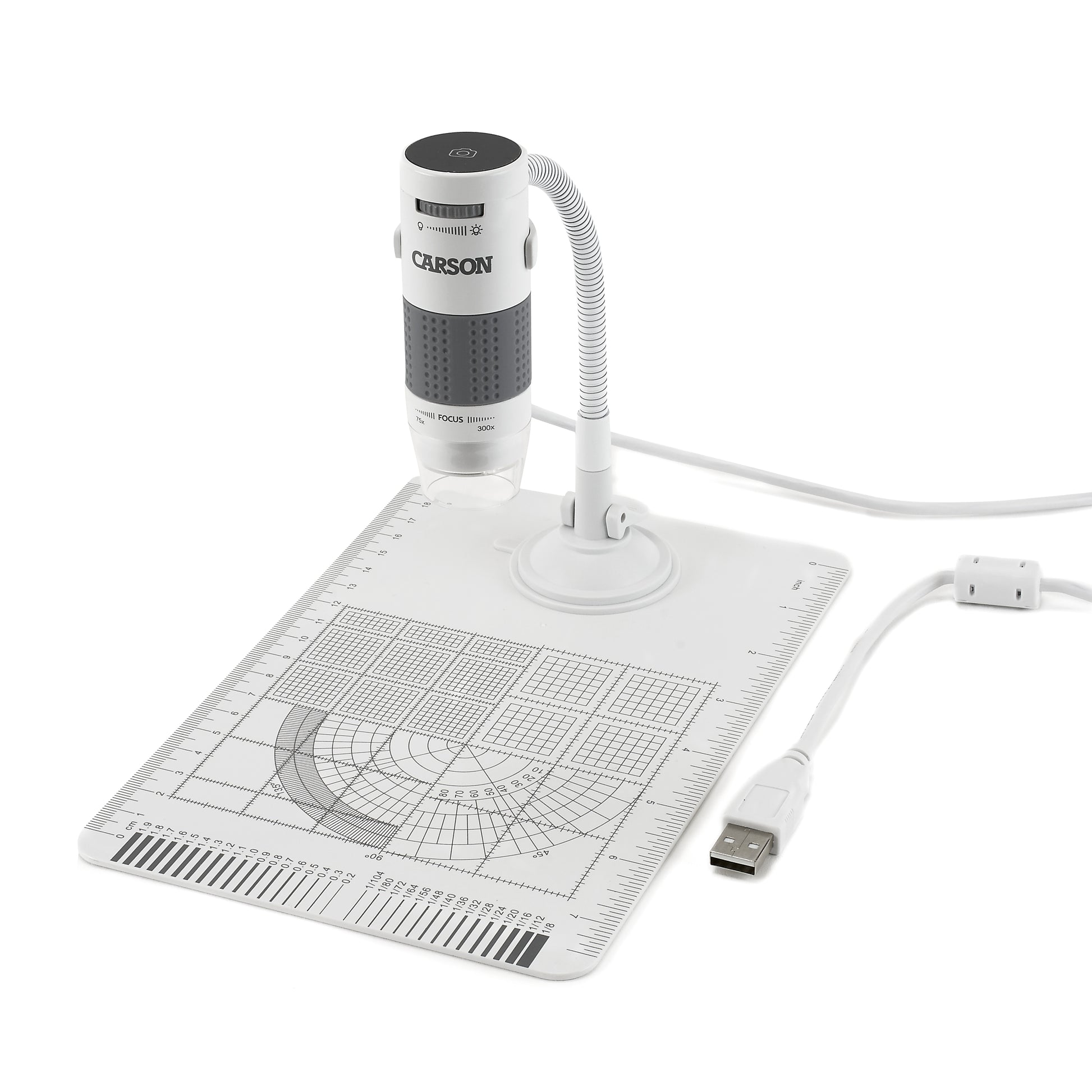 Carson eFlex Digital-Mikroskop – 75–300×, LED, USB 2.0/3.0, für Windows/macOS