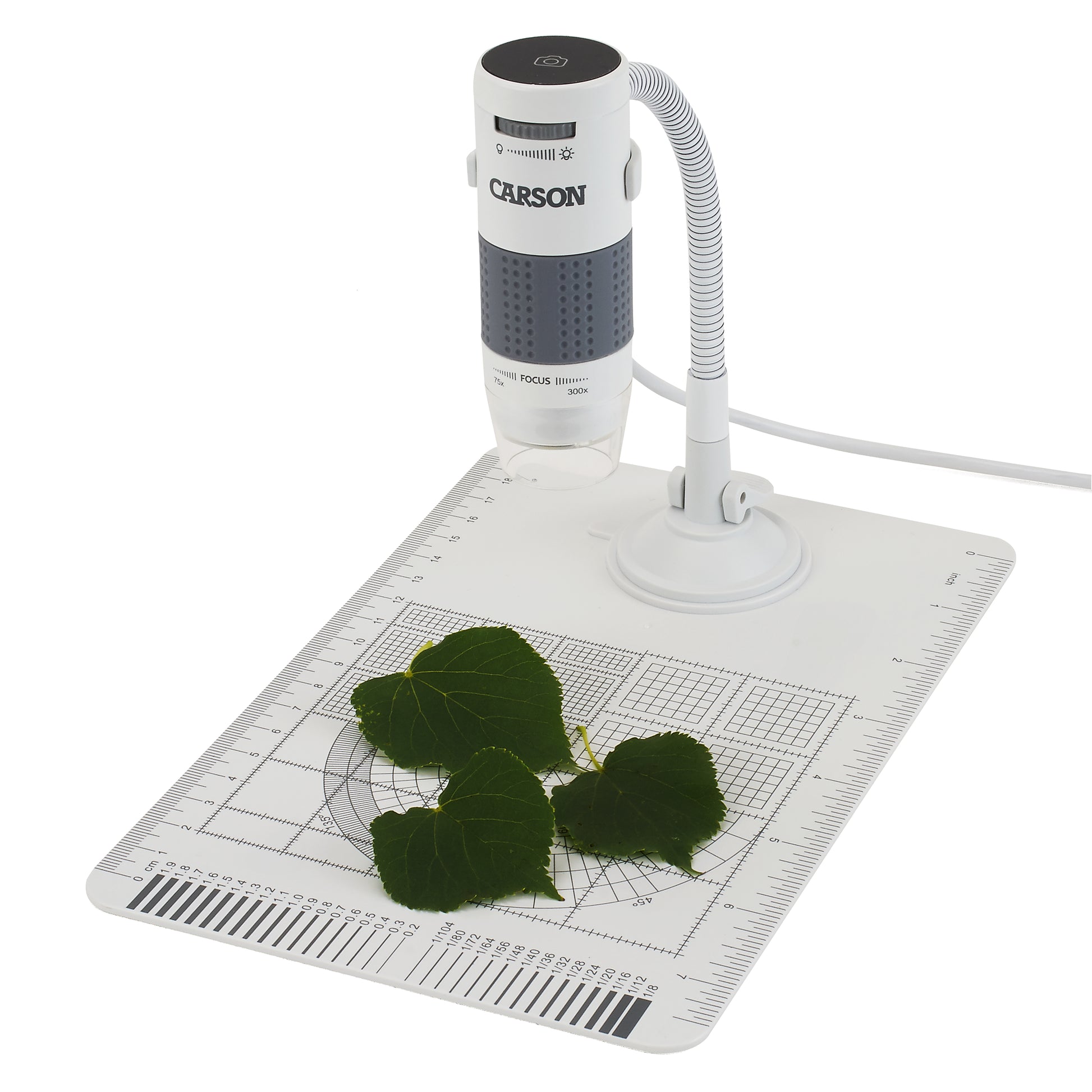 Carson eFlex Digital-Mikroskop – 75–300×, LED, USB 2.0/3.0, für Windows/macOS