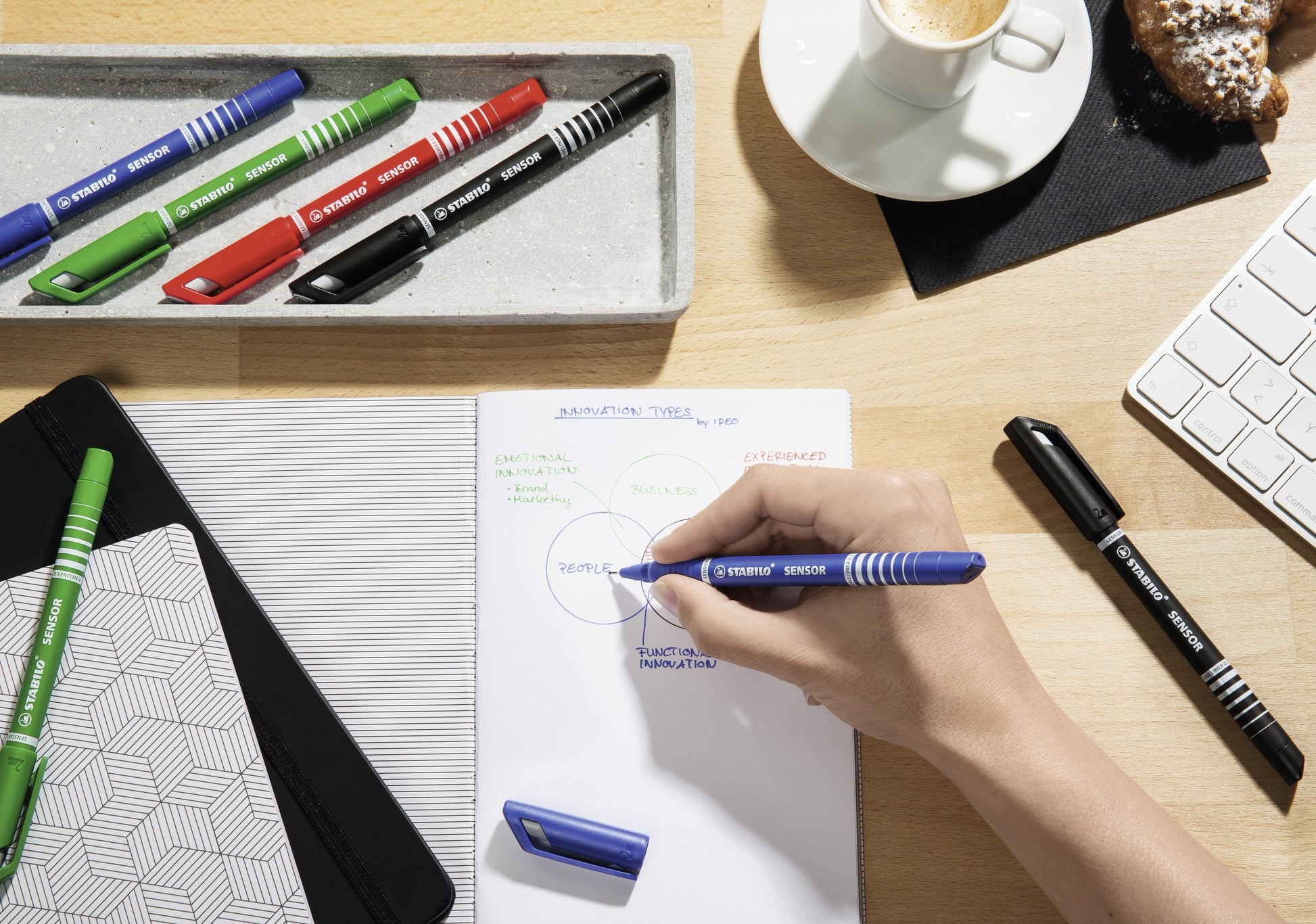 STABILO Sensor F Fineliner 0,3 mm – blau