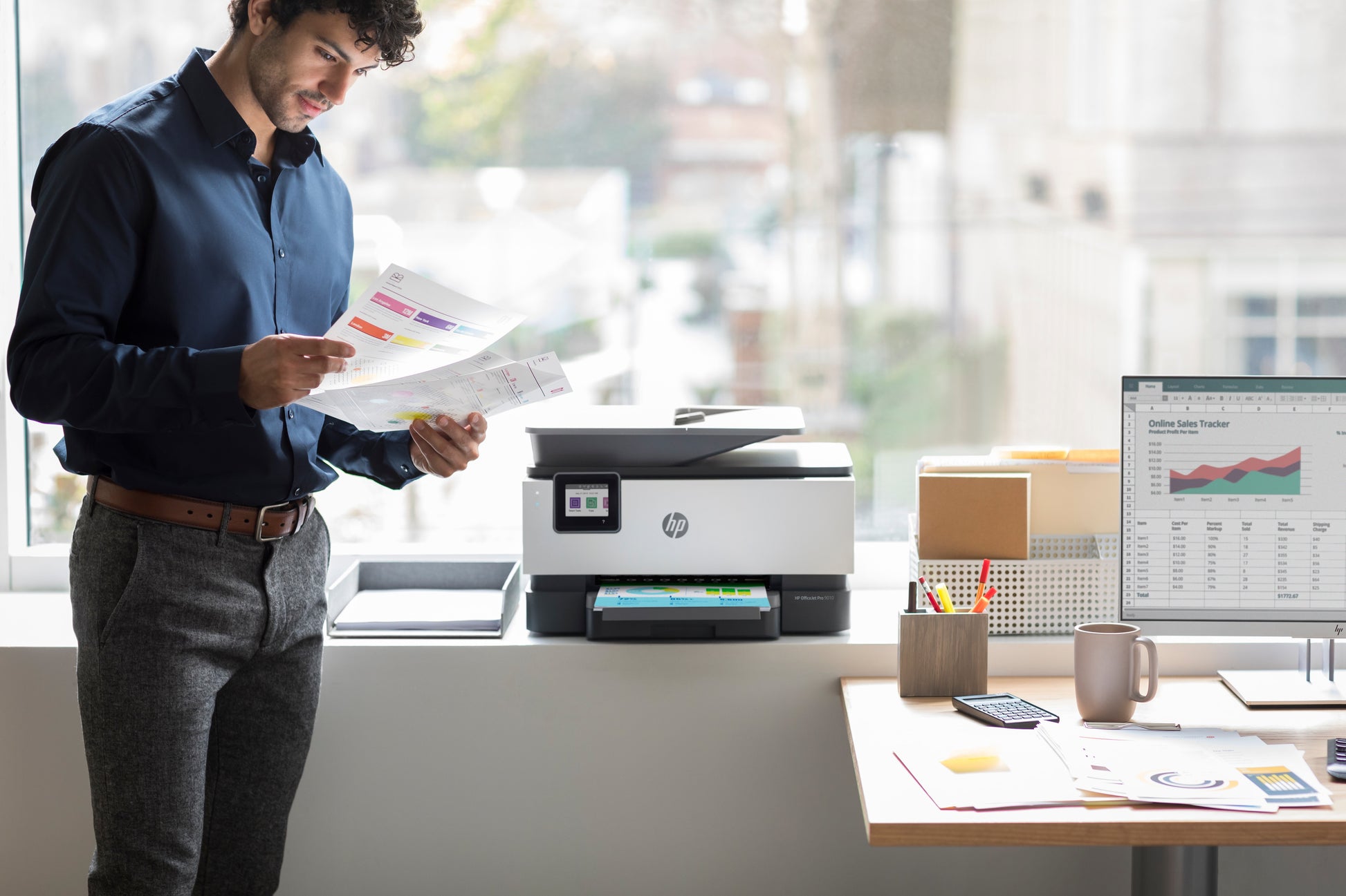 HP OfficeJet Pro 9016 – Farbtintenstrahl-Multifunktionsdrucker, A4, 4-in-1, Duplex, ADF, WLAN/LAN, AirPrint