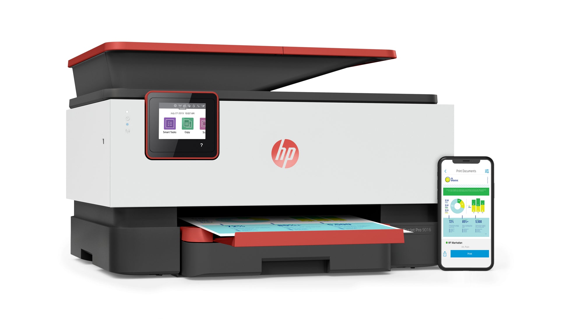 HP OfficeJet Pro 9016 – Farbtintenstrahl-Multifunktionsdrucker, A4, 4-in-1, Duplex, ADF, WLAN/LAN, AirPrint