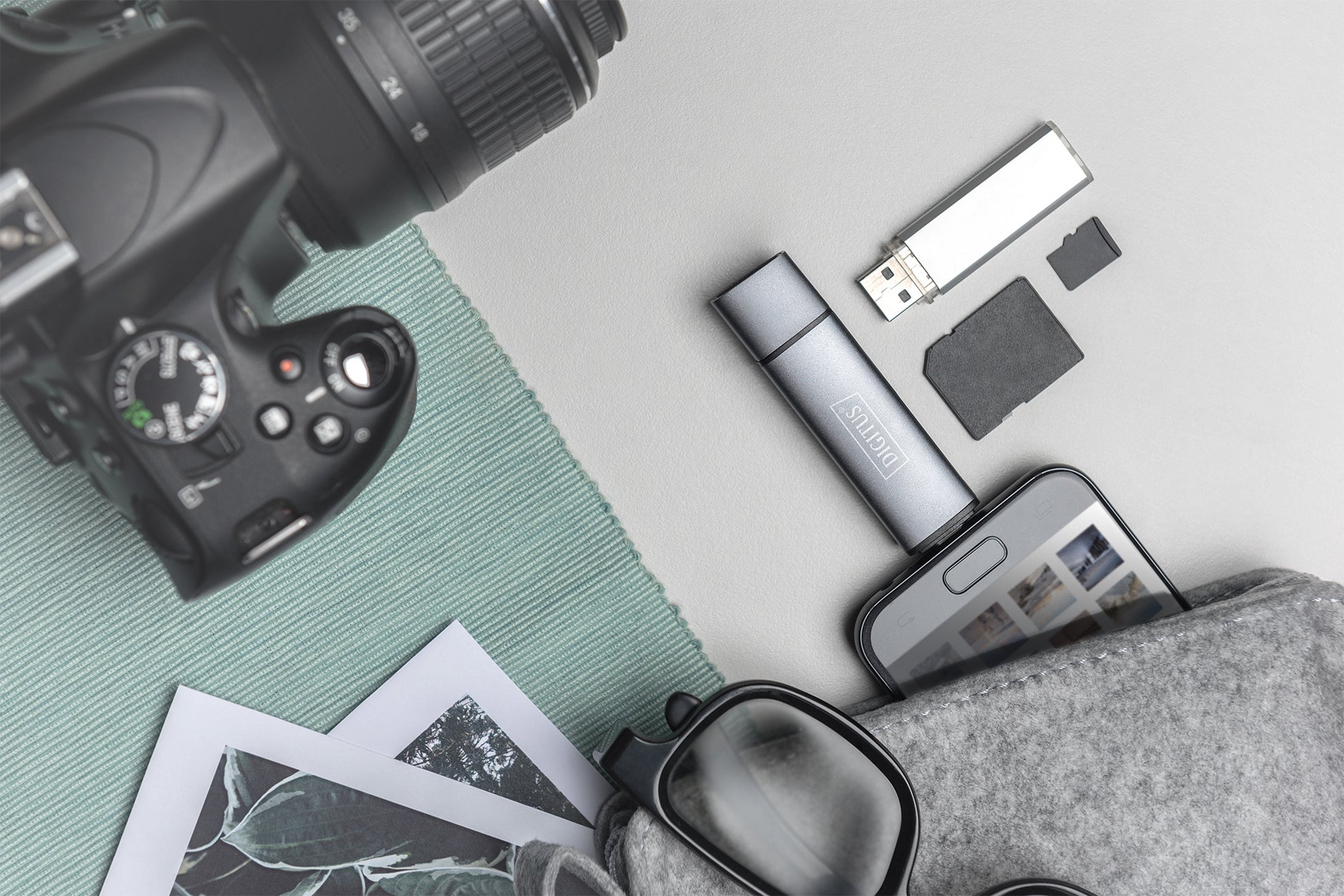 Digitus USB-Hub – USB-C, SD/microSD, für Windows/Mac/Android