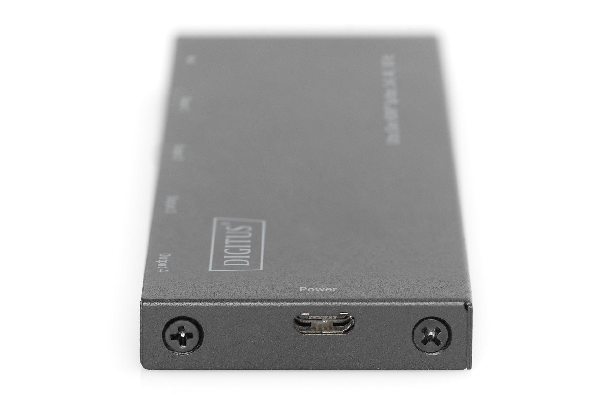 Digitus Ultra Slim – HDMI-Splitter 1×4 – 4K UHD, 60 Hz, HDMI 1.4 – Schwarz, Metallgehäuse