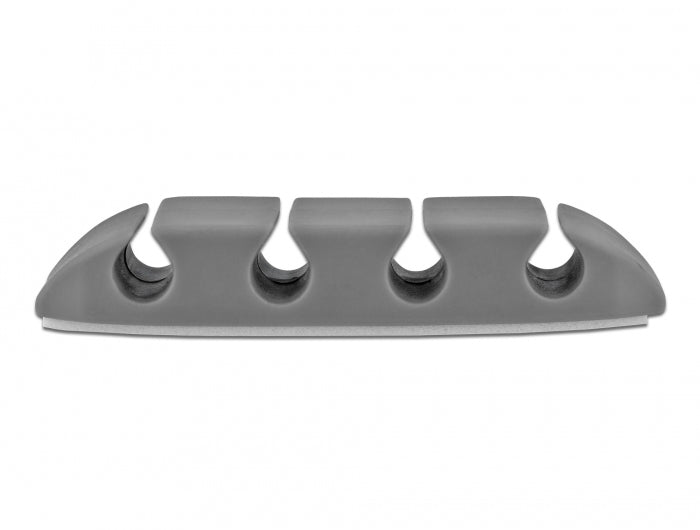 DeLOCK Kabelhalter, selbstklebend, 4 Durchführungen, für Kabel bis 6 mm – weiss