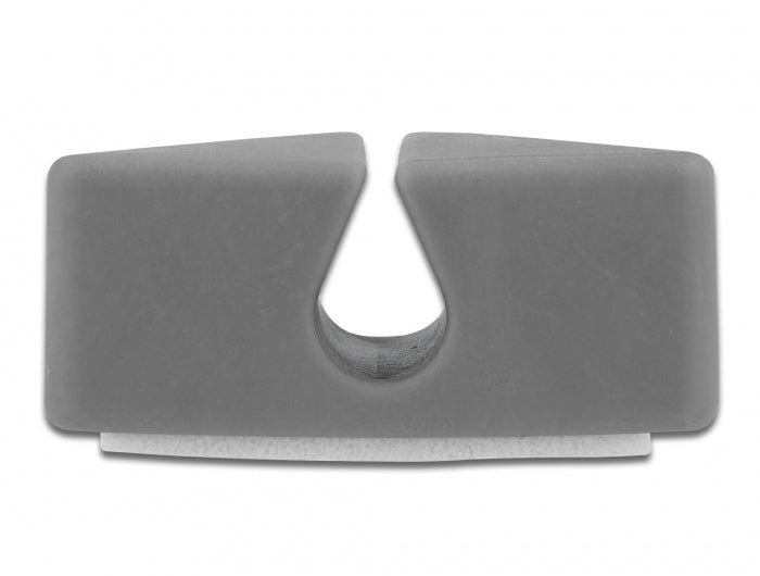 DeLOCK Kabelhalter, selbstklebend, Ø bis 6 mm, 2 Stk. – Weiss/Grau