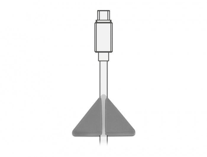 DeLOCK Kabelhalter, selbstklebend, Ø bis 6 mm, 2 Stk. – Weiss/Grau