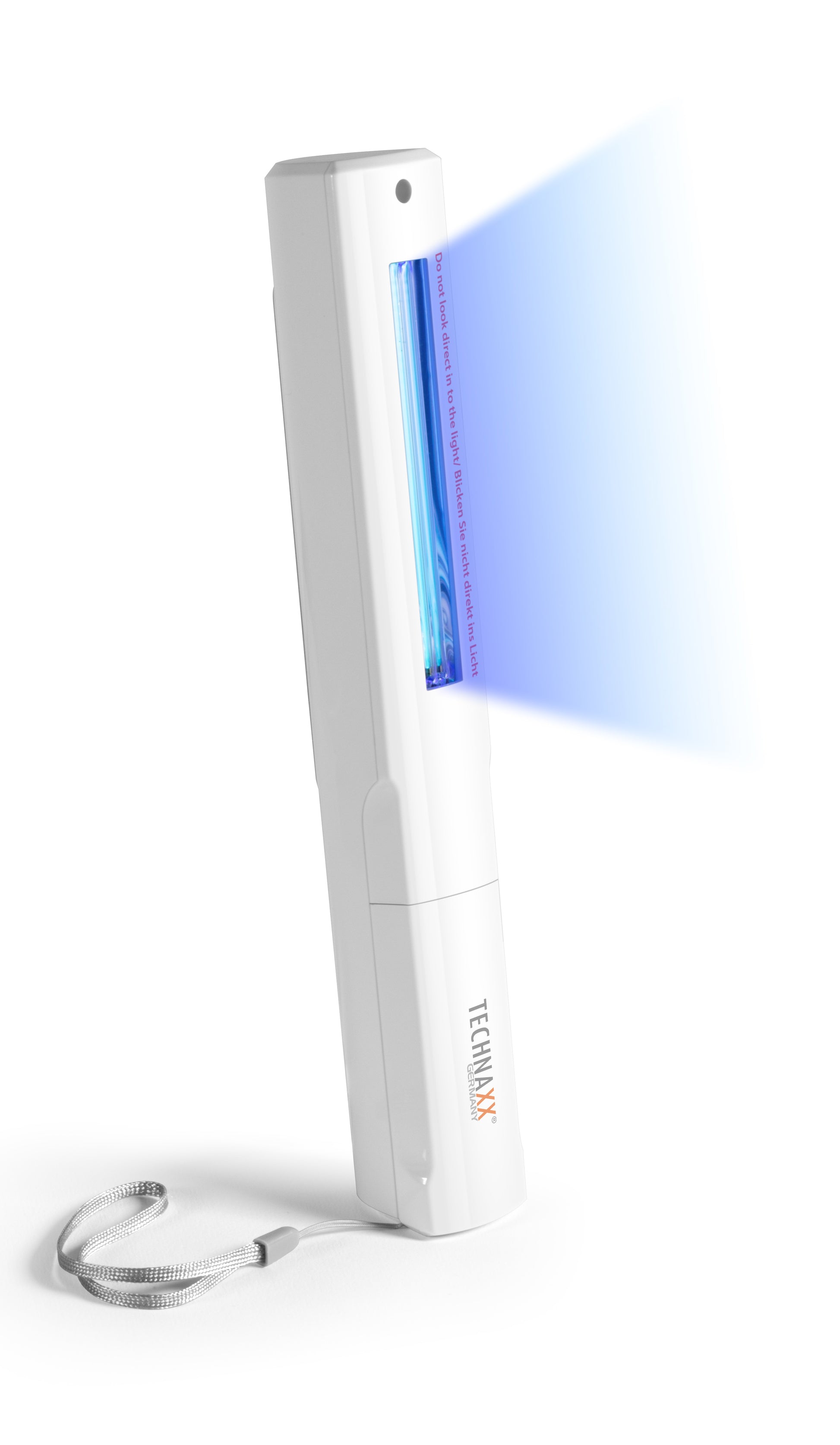 Technaxx TX-151 – UV-C-Desinfektionslampe, 253,7 nm, 3 W, Akku, Weiss