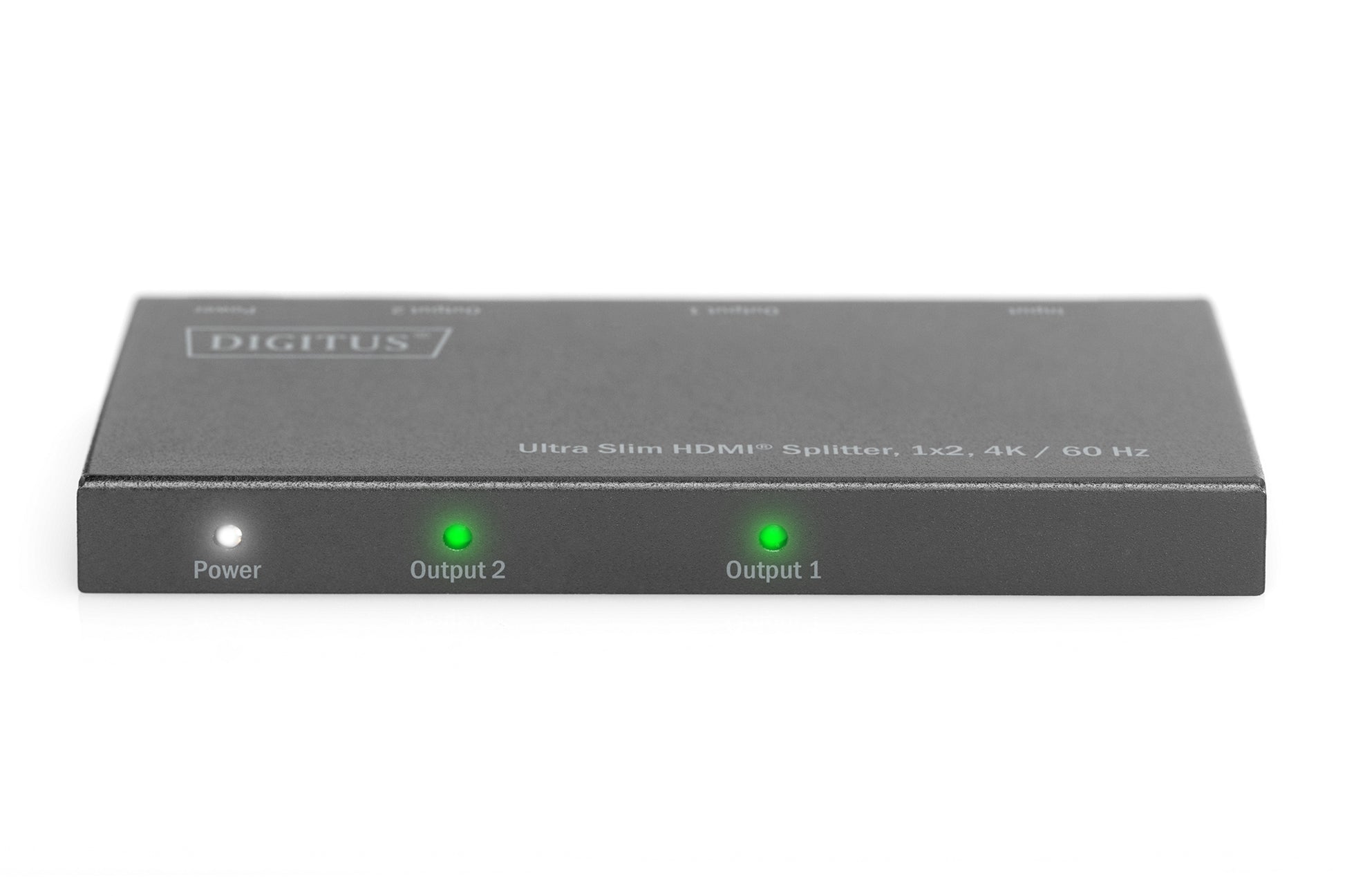 Digitus HDMI-Splitter 1×2 – 4K UHD, 60 Hz, HDMI 1.4 – Schwarz, Metall