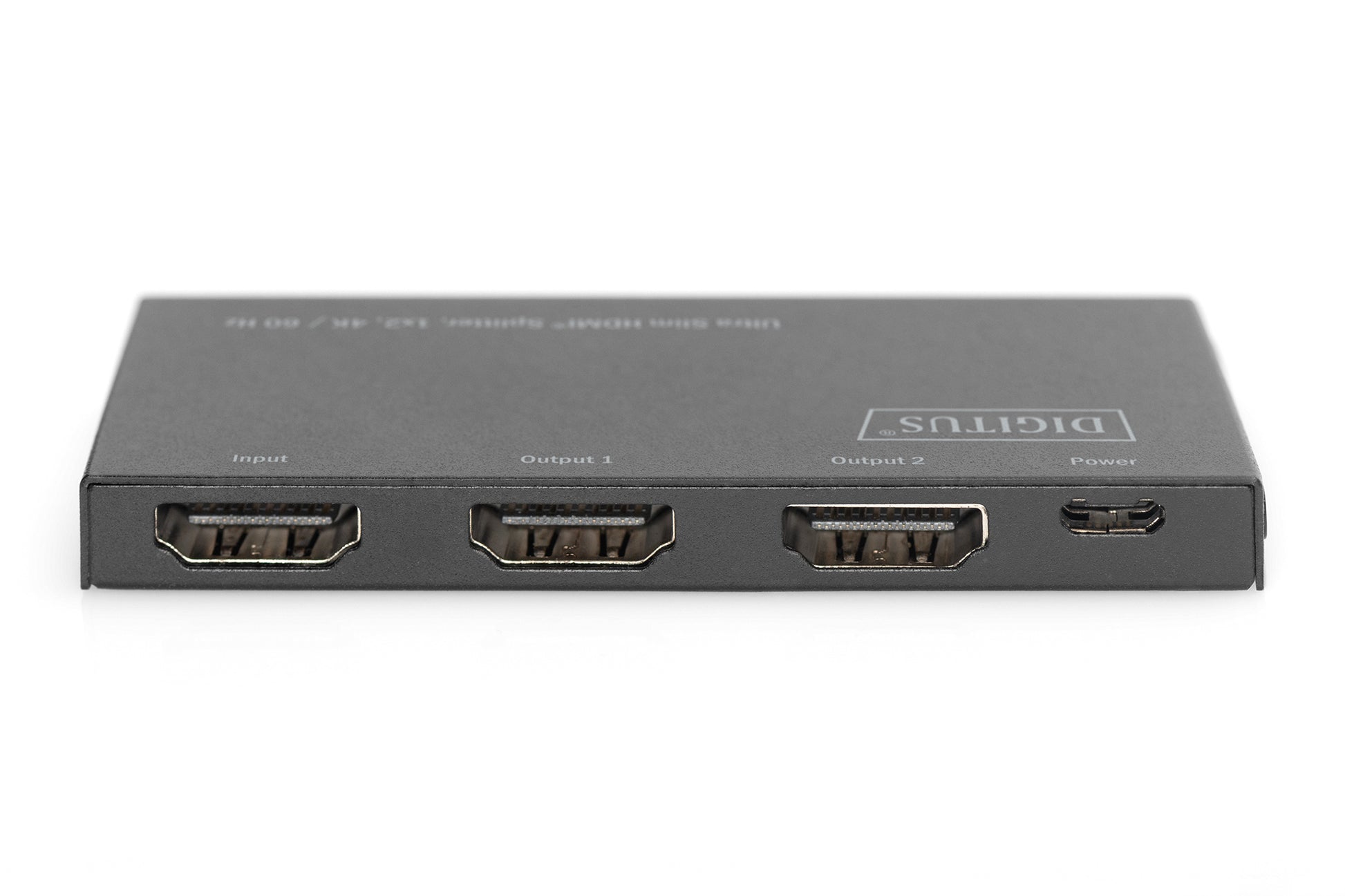 Digitus HDMI-Splitter 1×2 – 4K UHD, 60 Hz, HDMI 1.4 – Schwarz, Metall