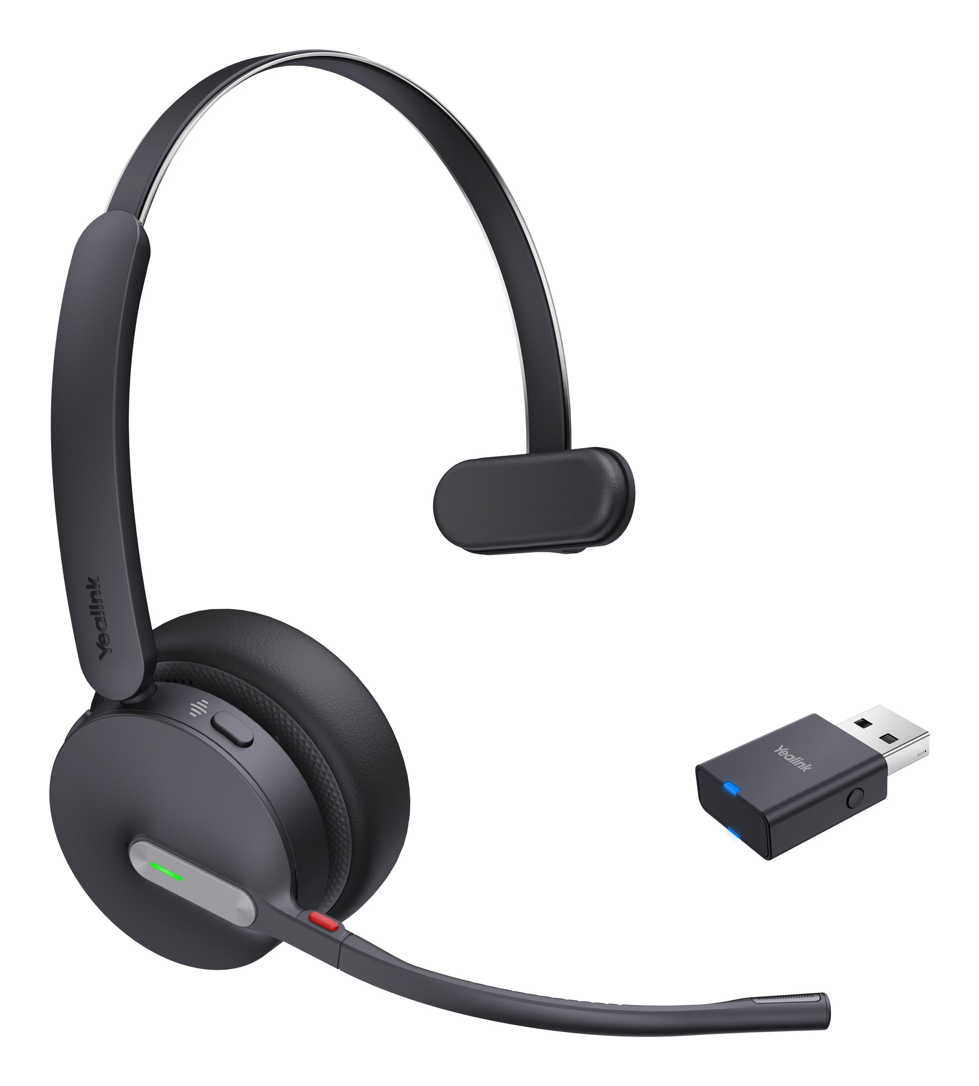 Yealink WH64 Hybrid Mono UC – Mono Headset – Bluetooth/DECT – für PC/IP-Telefon – schwarz – bis 14 h