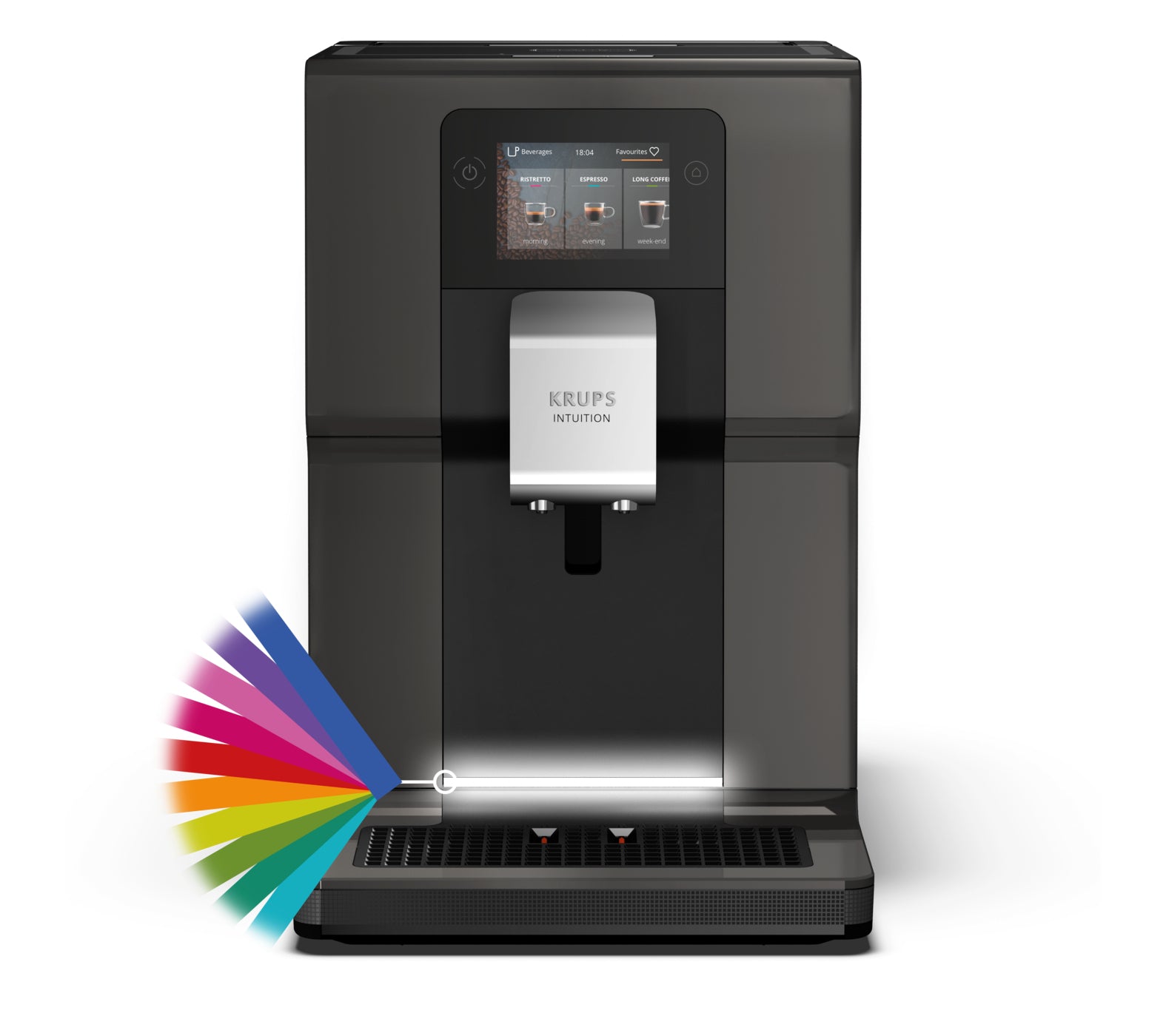 Krups Intuition Preference EA872B10 Kaffeevollautomat – 3 l, 250 g Bohnenbehälter, One-Touch Cappuccino-System