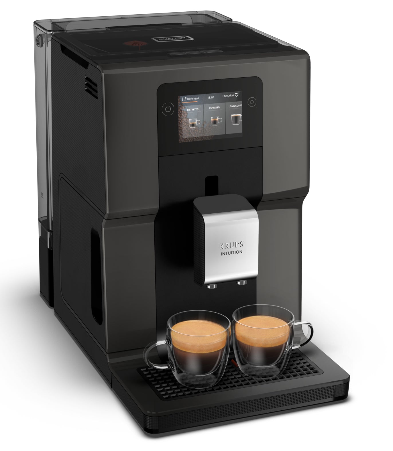 Krups Intuition Preference EA872B10 Kaffeevollautomat – 3 l, 250 g Bohnenbehälter, One-Touch Cappuccino-System