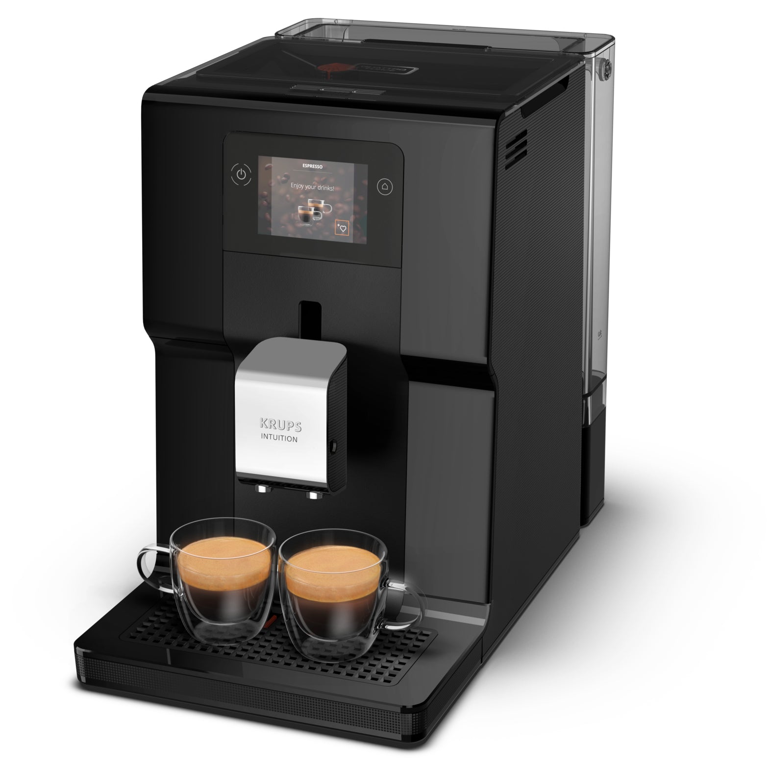 Krups EA873810 Kaffeevollautomat – 3 l, One Touch Cappuccino-System, schwarz, 40,5 × 36,5 × 24,5 cm