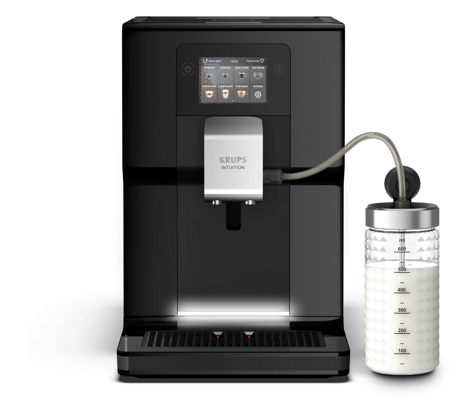 Krups EA873810 Kaffeevollautomat – 3 l, One Touch Cappuccino-System, schwarz, 40,5 × 36,5 × 24,5 cm