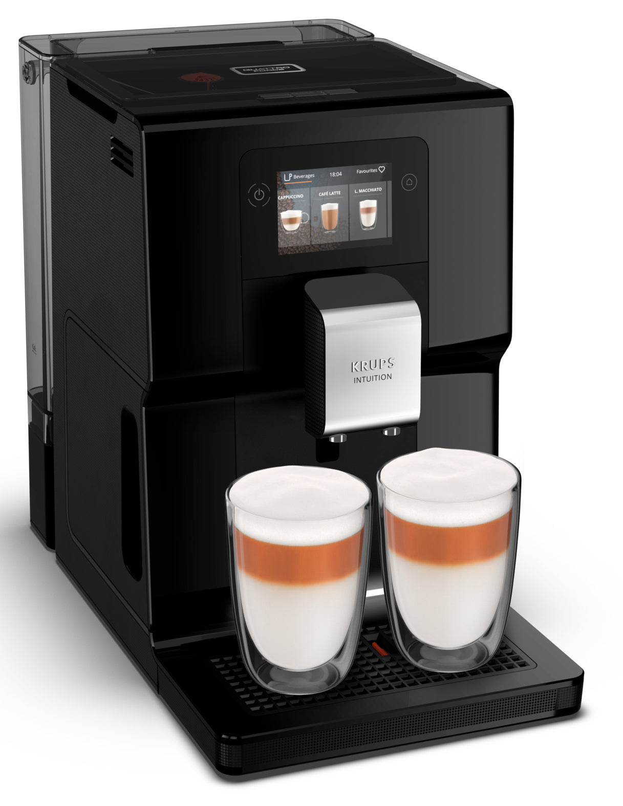 Krups EA873810 Kaffeevollautomat – 3 l, One Touch Cappuccino-System, schwarz, 40,5 × 36,5 × 24,5 cm