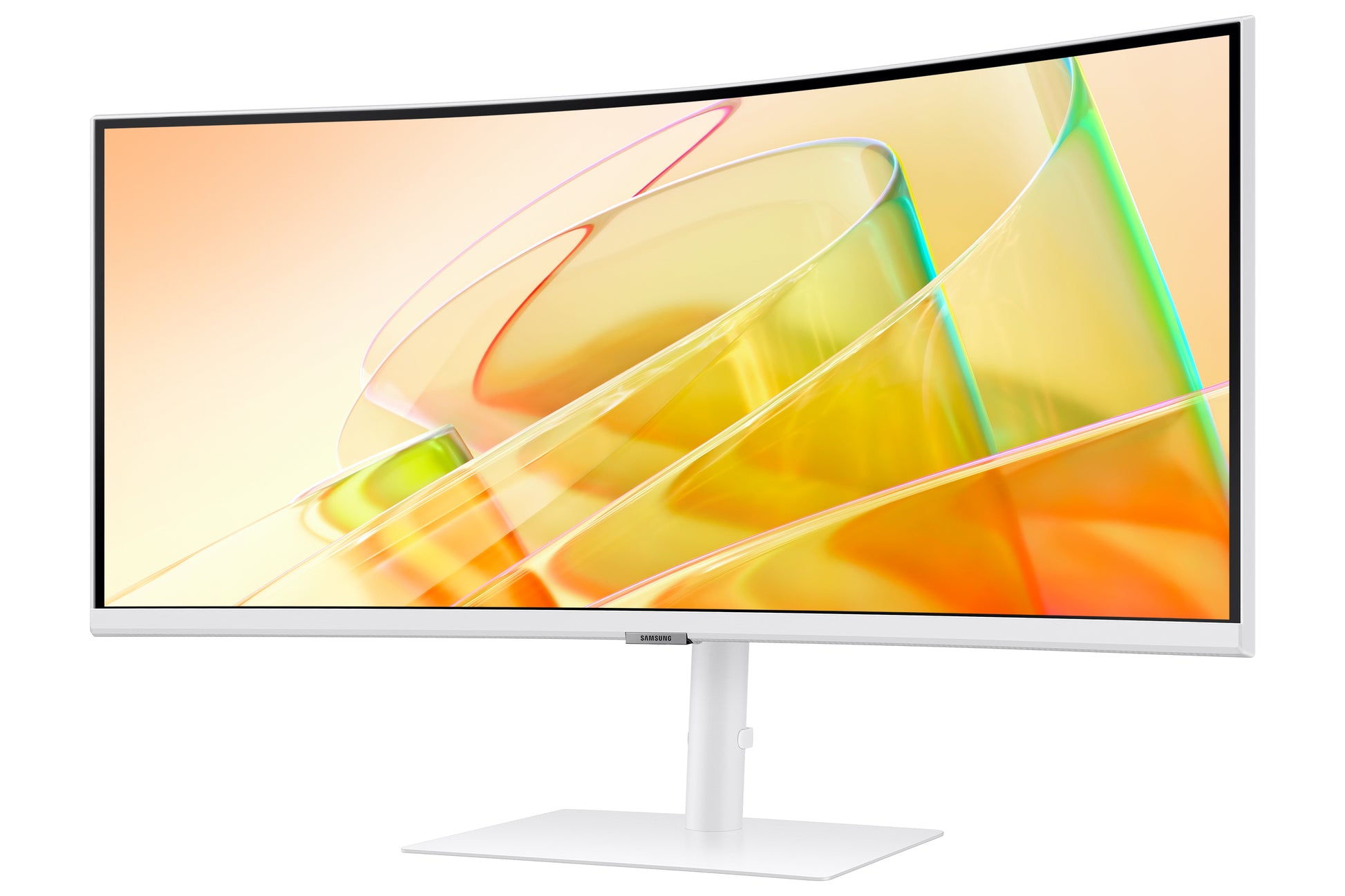 Samsung Curved 34 – Monitor, 34", Daisy Chain, USB-Hub, KVM, Integrierte Lautsprecher, VESA 100 × 100, Weiss