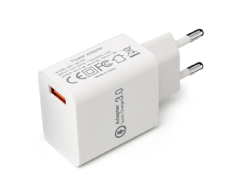 CoreParts USB-Ladegerät 12 W – USB-A×1 – QC 3.0 – Weiss – US-Stecker (Typ A)