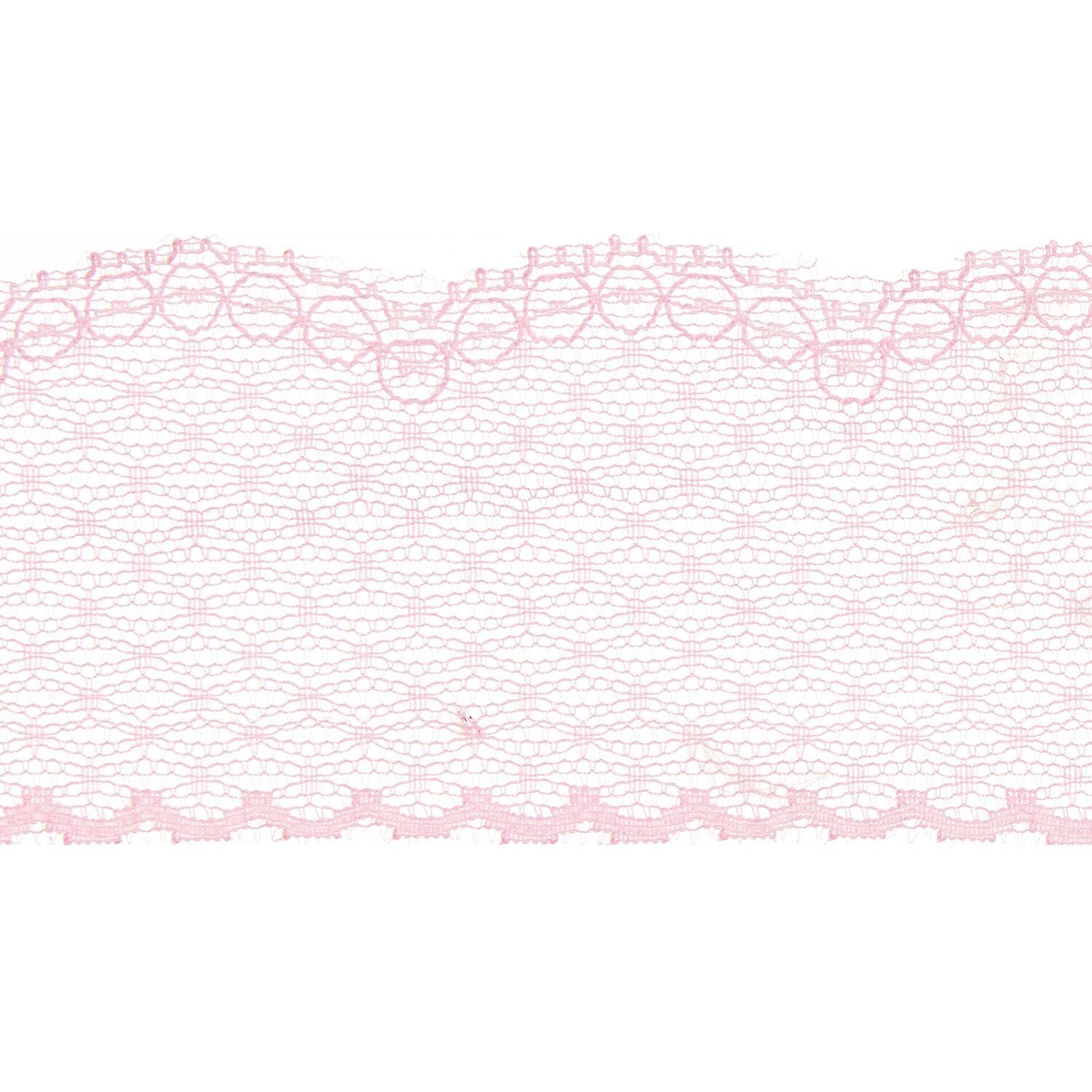 Rico Design Spitzenband Pünktchen 58 mm × 3 m – Rosa
