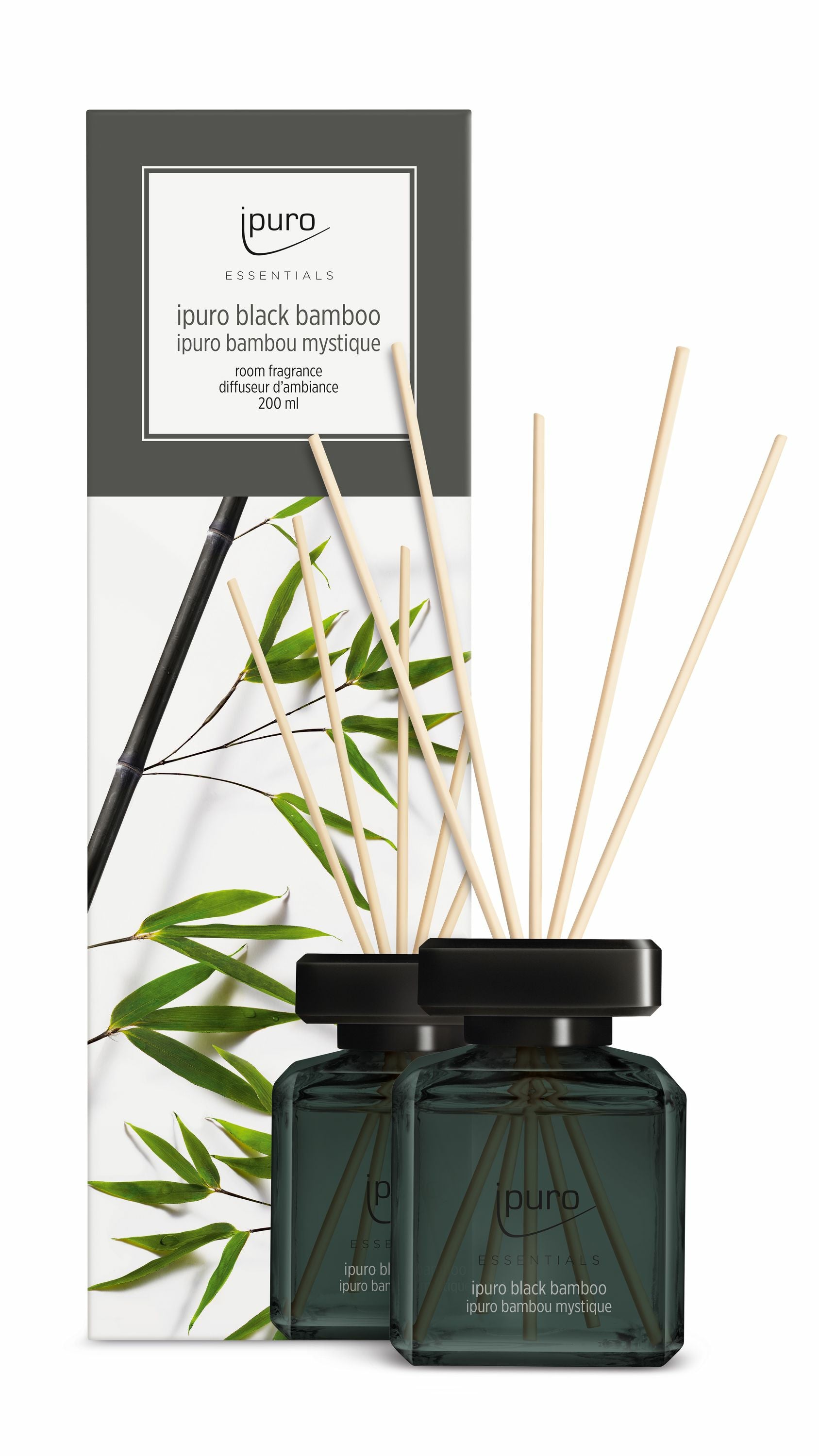 ipuro Essentials Black Bamboo – Duftstäbchen, 200 ml