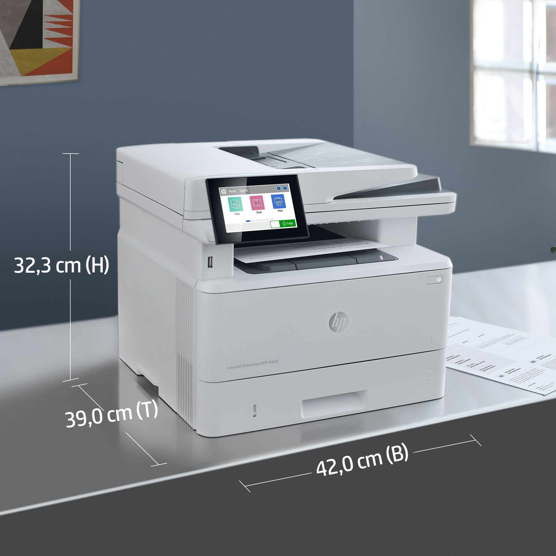 HP LaserJet Enterprise M430 f – S/W Laser-MFP, 4-in-1 – 40 Seiten pro Minute S/W