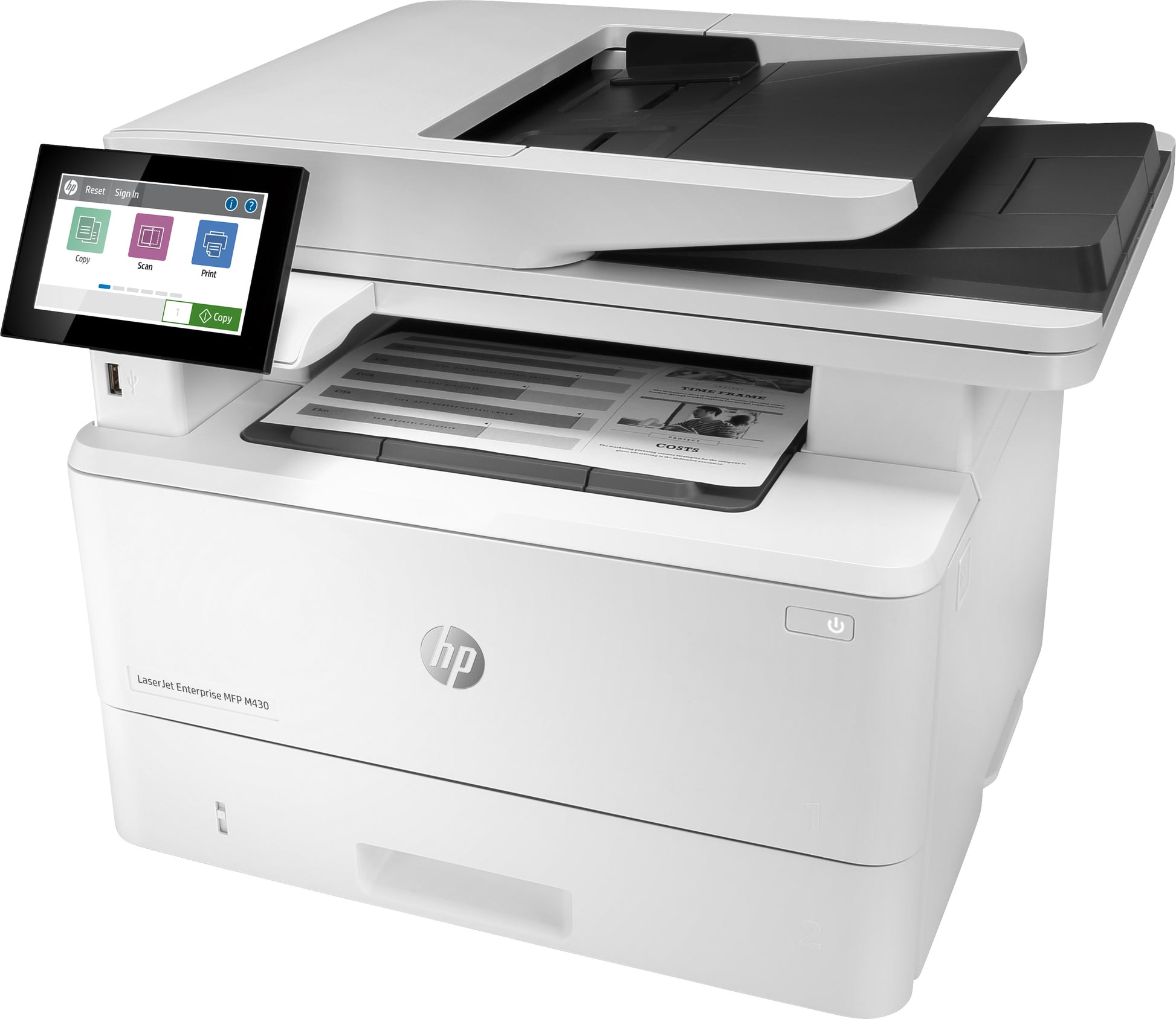HP LaserJet Enterprise M430 f – S/W Laser-MFP, 4-in-1 – 40 Seiten pro Minute S/W