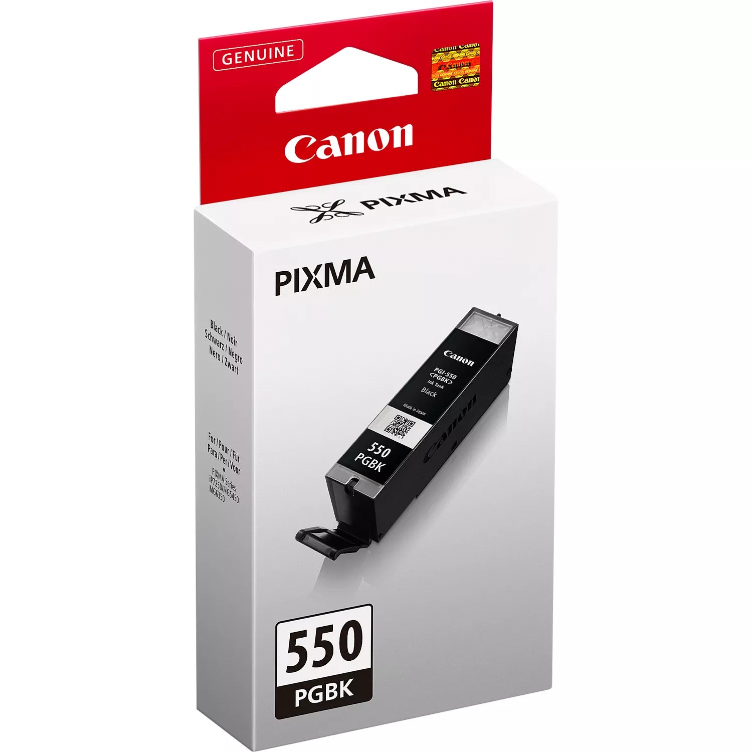Canon Tintenpatrone PGI-550PGBK, schwarz – für Tintenstrahldrucker und Multifunktionsgeräte