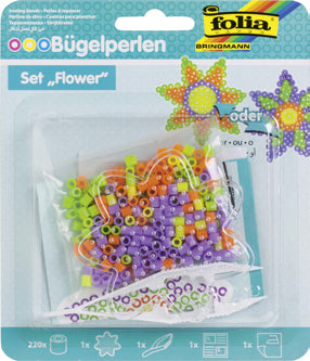 Folia Bügelperlen-Set Flower – 220 Bügelperlen – 152 × 180 × 19 mm