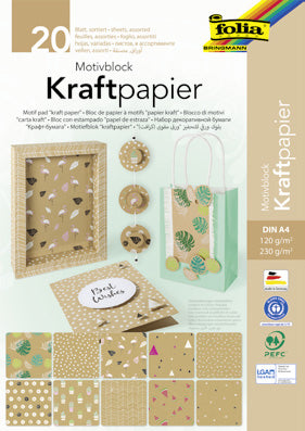 Folia Motivblock – A4 – 120/230 g/m² – sortiert – 20 Blatt