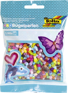 Folia Bügelperlen – mehrfarbig, Kunststoff, 2000 Stk.