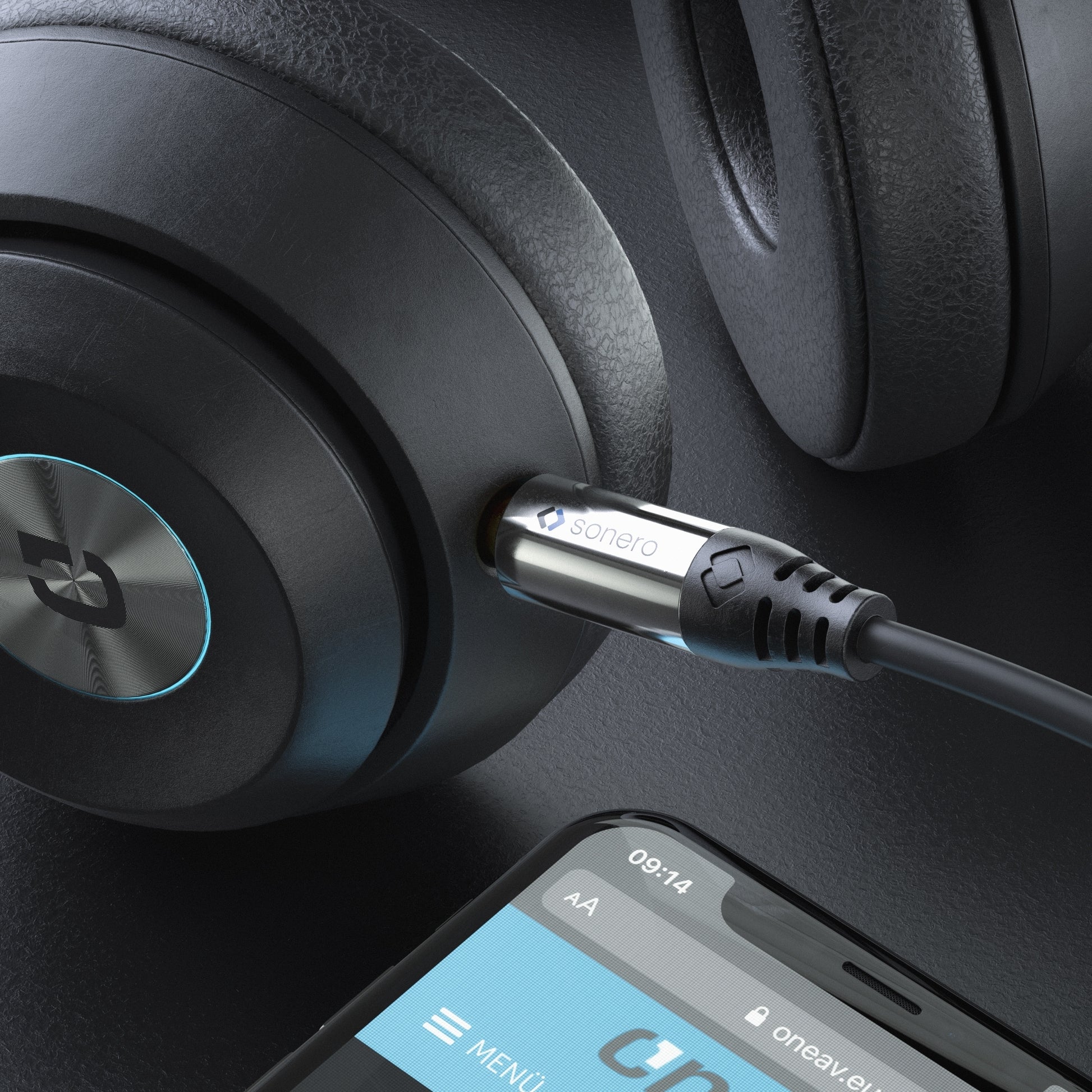 Sonero 6,3 mm auf 3,5 mm Adapter – 6,3 mm Klinkenstecker auf 3,5 mm Klinkenstecker – 0,25 m, vergoldete Stecker