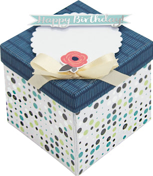 Folia Geschenkbox – Party – Bastelset – zum Basteln – 75 × 75 × 75 mm