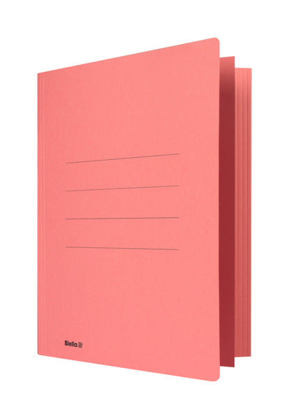 Biella Schnellhefter Praxis – A4, Karton, rot, Beschriftungslinien, 320 g/m²