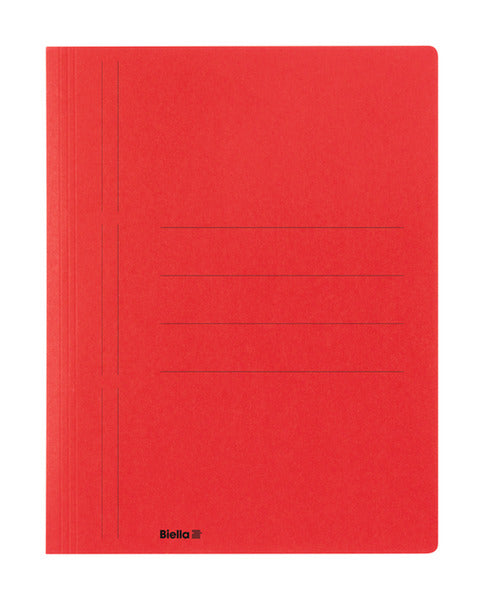 Biella Schnellhefter Recycolor – A4, Karton, Rot, Beschriftungslinien, 280 g/m²
