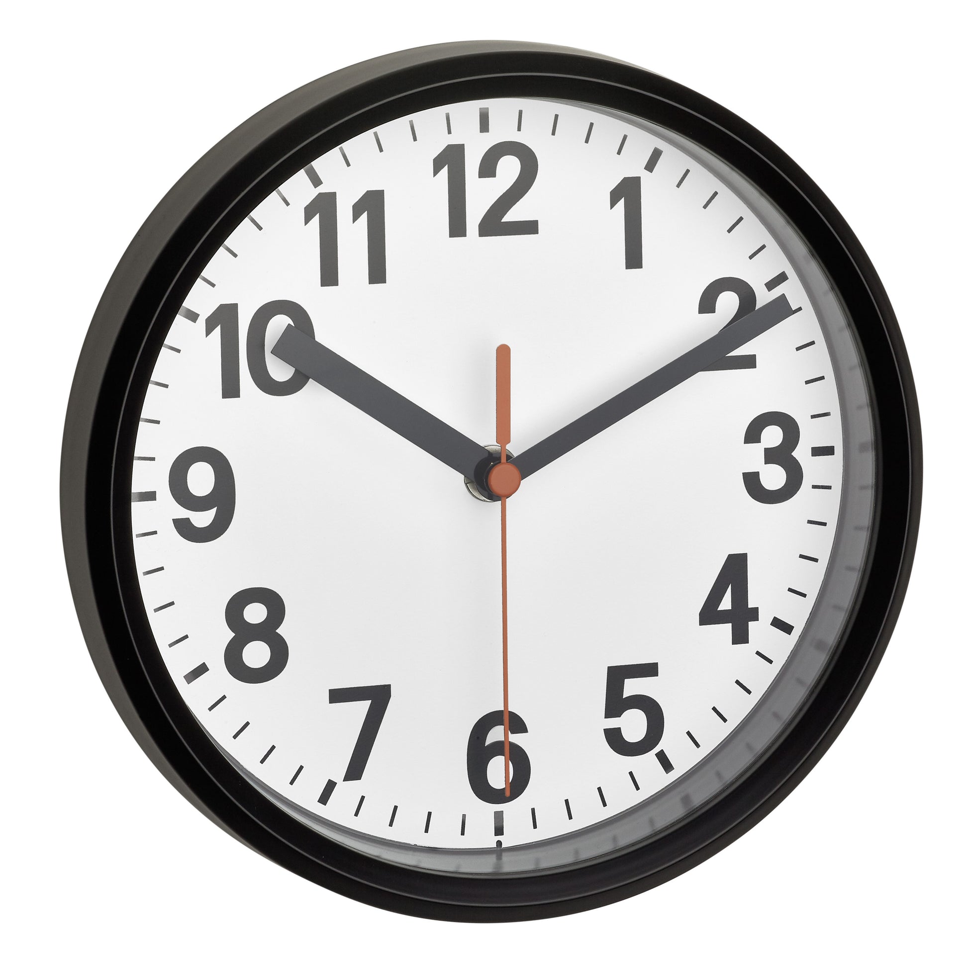 TFA-Dostmann TFA Dostmann Wanduhr – Funk, analog, Ø 17,7 cm, schwarz/weiß, Glas