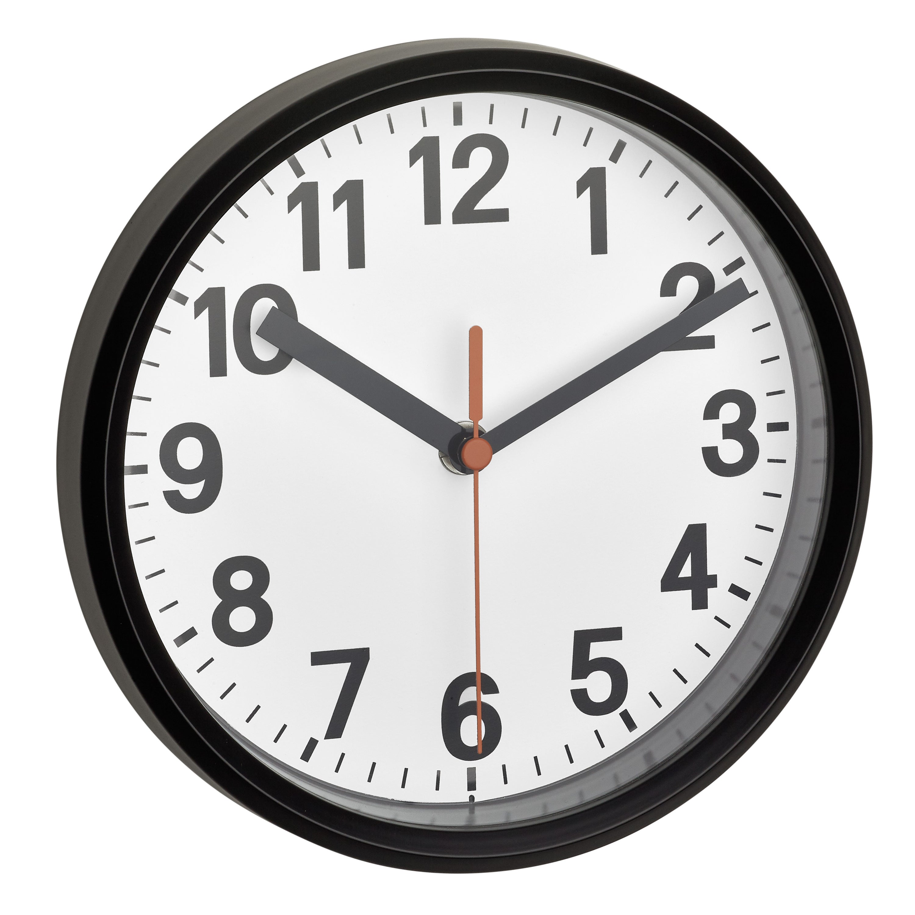 TFA-Dostmann TFA Dostmann Wanduhr – Funk, analog, Ø 17,7 cm, schwarz/weiß, Glas
