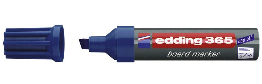 Edding Whiteboard-Marker 365 – Keilspitze 1-5 mm – Blau – trocken abwischbar