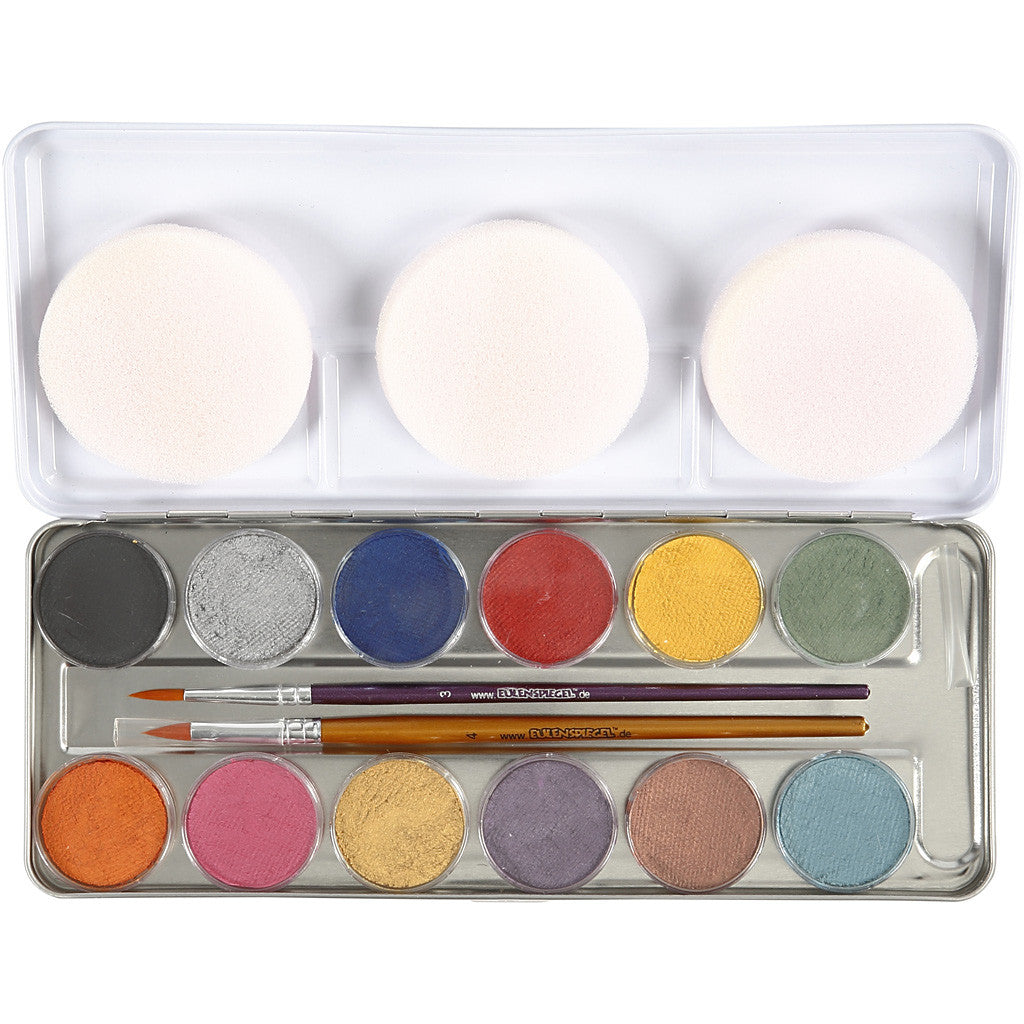 Eulenspiegel Schminkpalette – Farbmix – 12 Farben