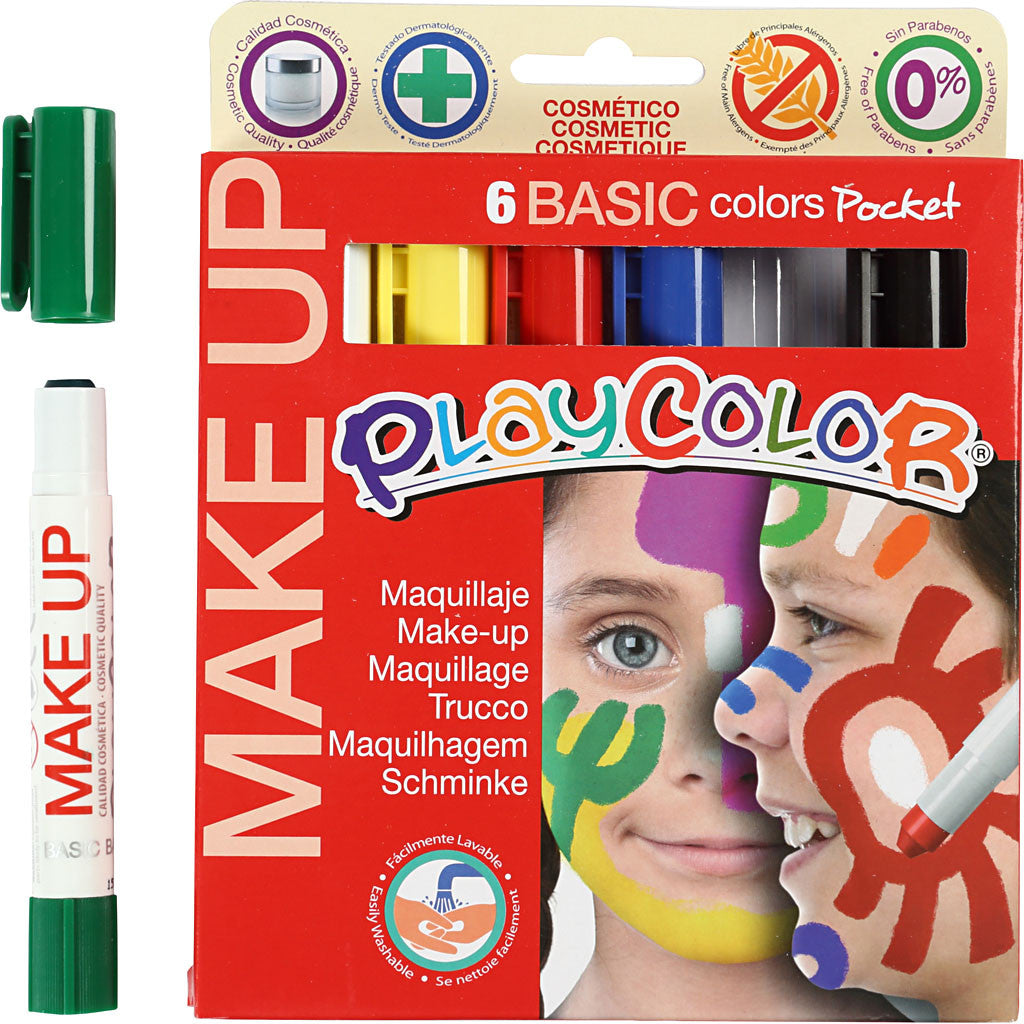 Eulenspiegel Basic Schminkstifte – Mehrfarbig – 6 Farben