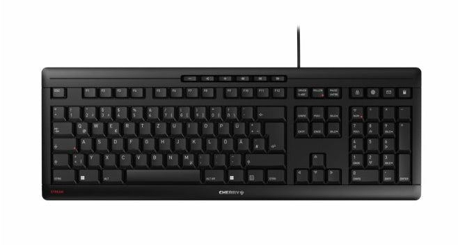 CHERRY 12033121 – Tastatur, kabelgebunden (USB-A), schwarz