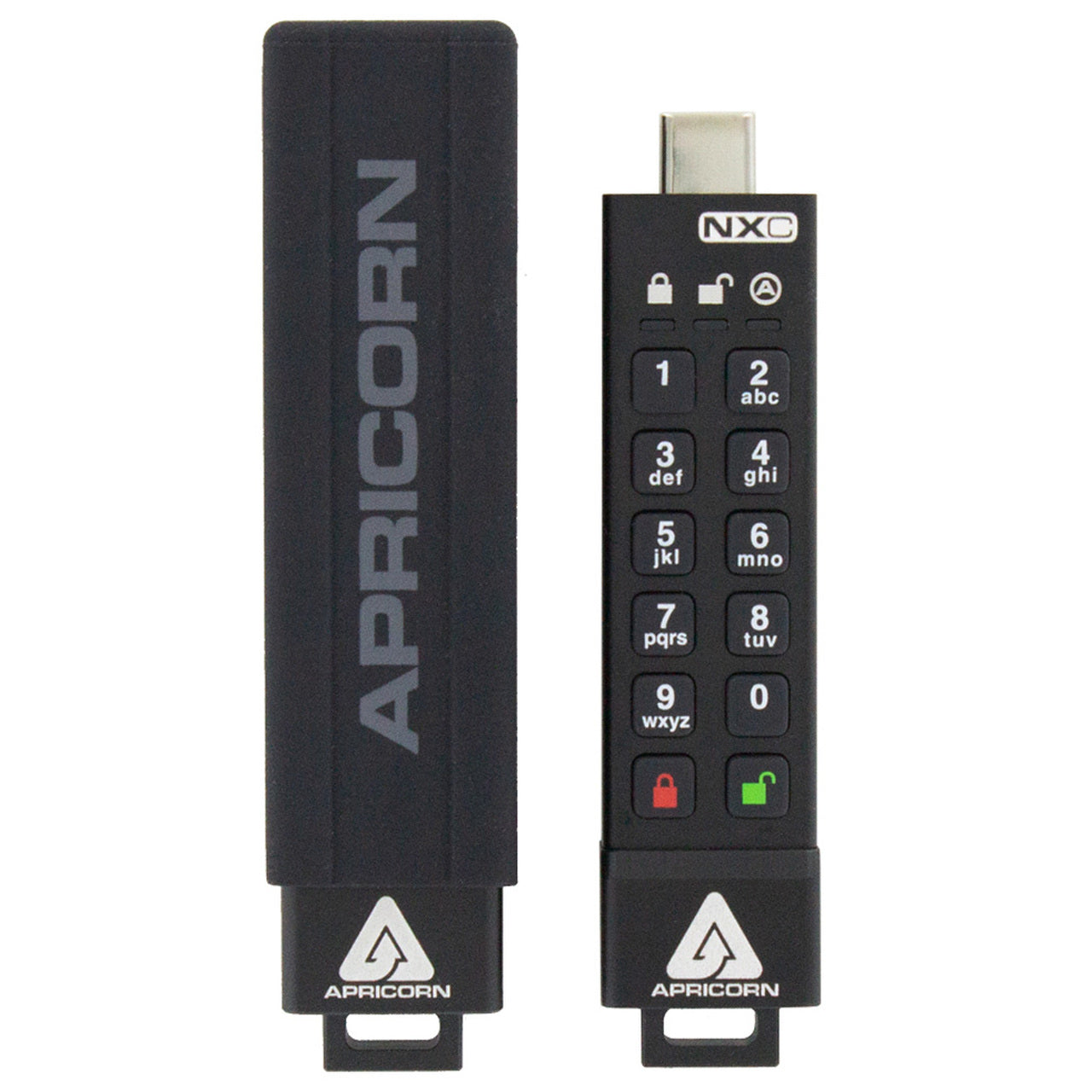 Apricorn Aegis Secure Key 3NXC – 4 GB, USB-A 3.2 Gen 1, hardwareverschlüsselt, PIN-geschützt, IP68