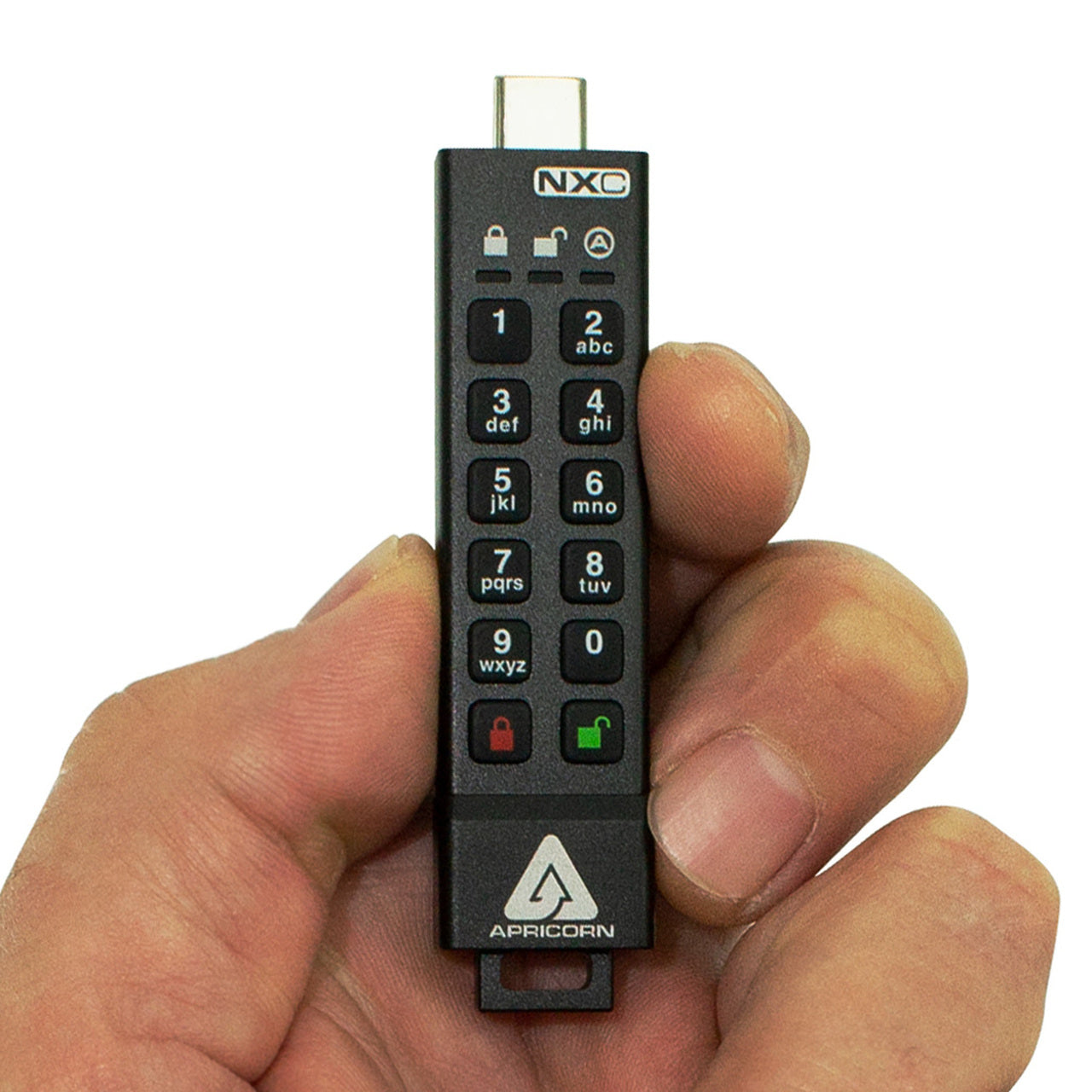 Apricorn Aegis Secure Key 3NXC USB-Stick 16 GB – USB-A 3,2 Gen 1, AES-256 (XTS), FIPS 140-2, PIN, IP68