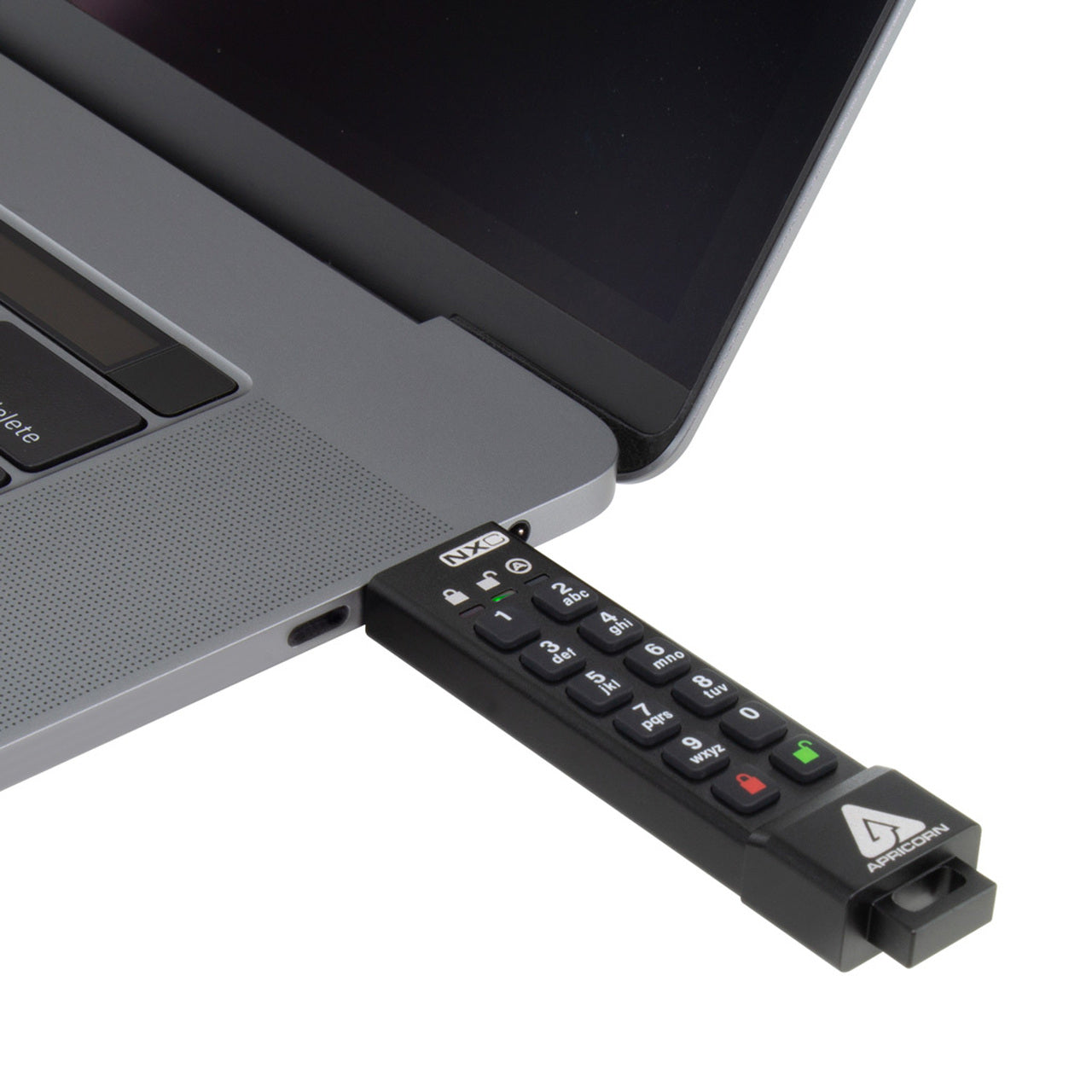 Apricorn Aegis Secure Key 3NXC – 64 GB, USB Typ-A, USB 3.2 Gen 1, IP68, PIN-geschützt, Hardwareverschlüsselung