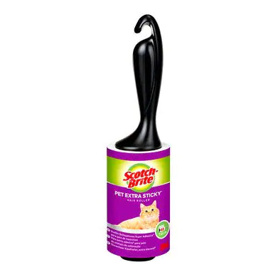 3M Scotch-Brite Fusselroller Extra Sticky – 48 Blatt – Schwarz – Kunststoff