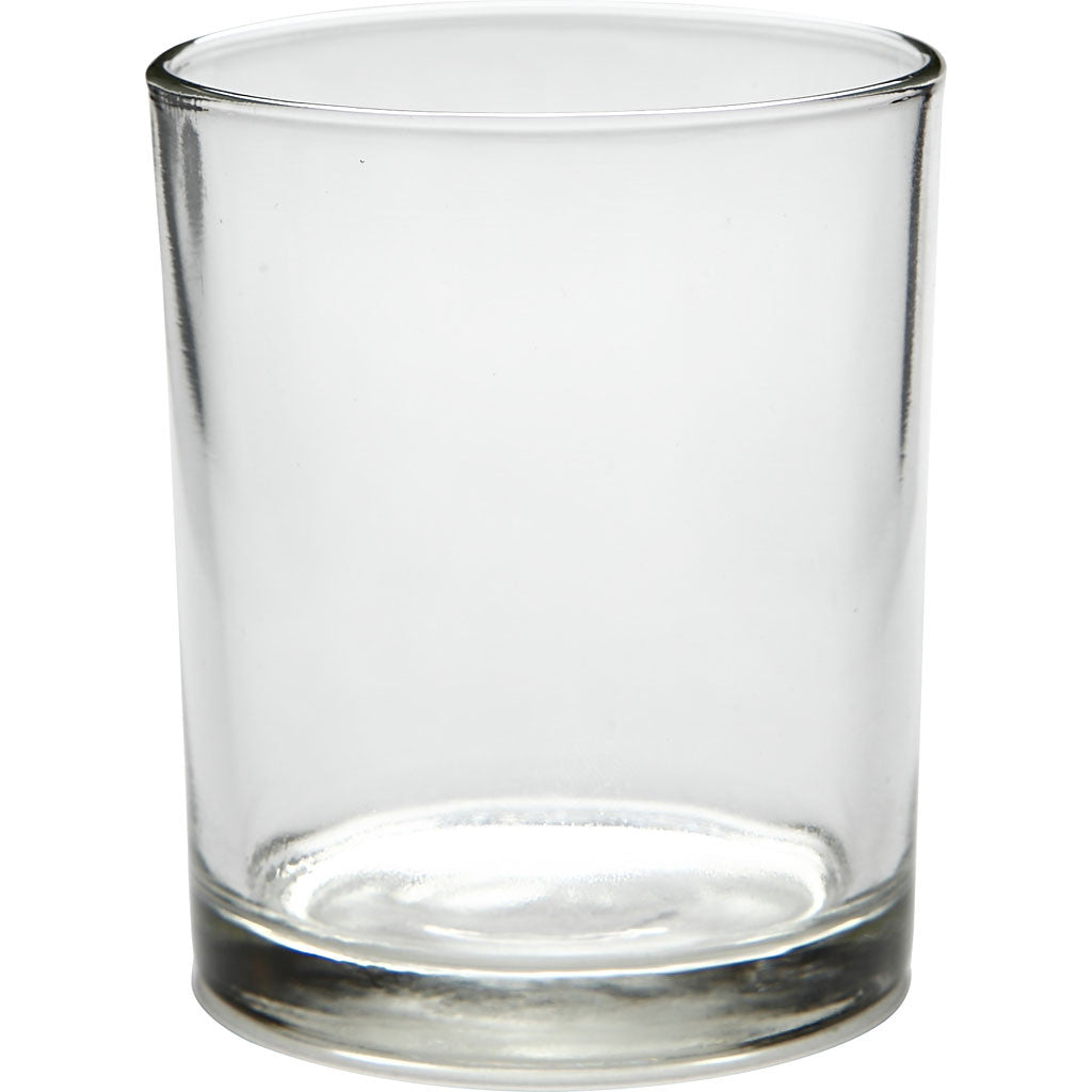 Creativ Company Teelichtglas – Glas, transparent – Ø 7 × 8,4 cm – 12-teilig